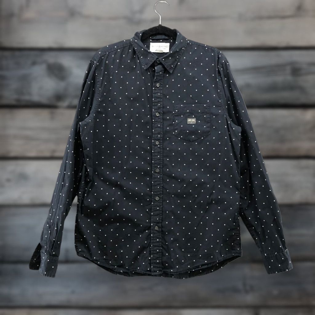 Vintage Ralph Lauren Denim & Supply Polka Dot Button Up Long Sleeve Shirt Mens M Black Cotton Size US M / EU 48-50 / 2 - 1 Thumbnail