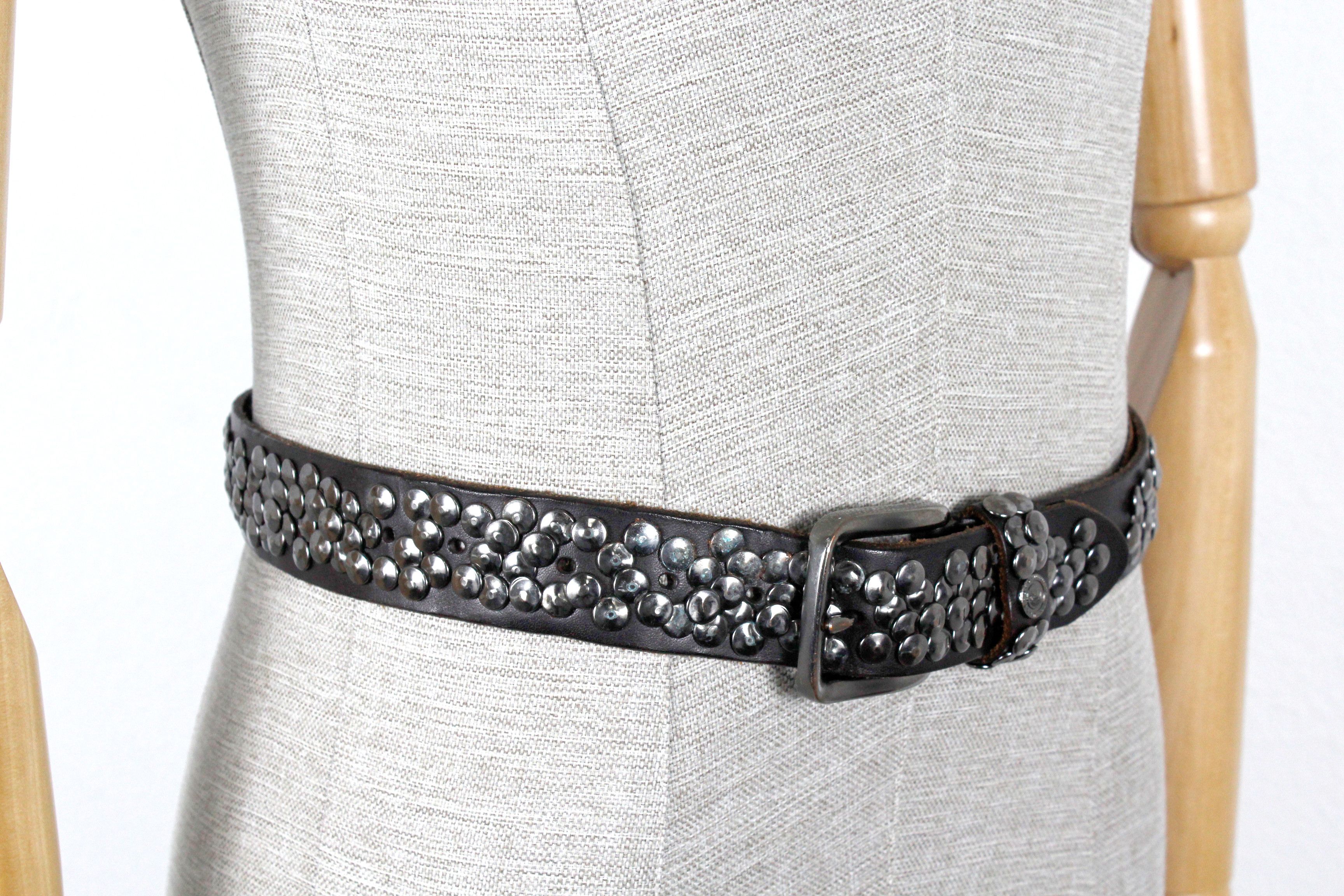 Japanese Brand × Vintage VINTAGE RHINESTONES BELT BB SIMON STYLE Leather Y2K Size ONE SIZE - 2 Thumbnail