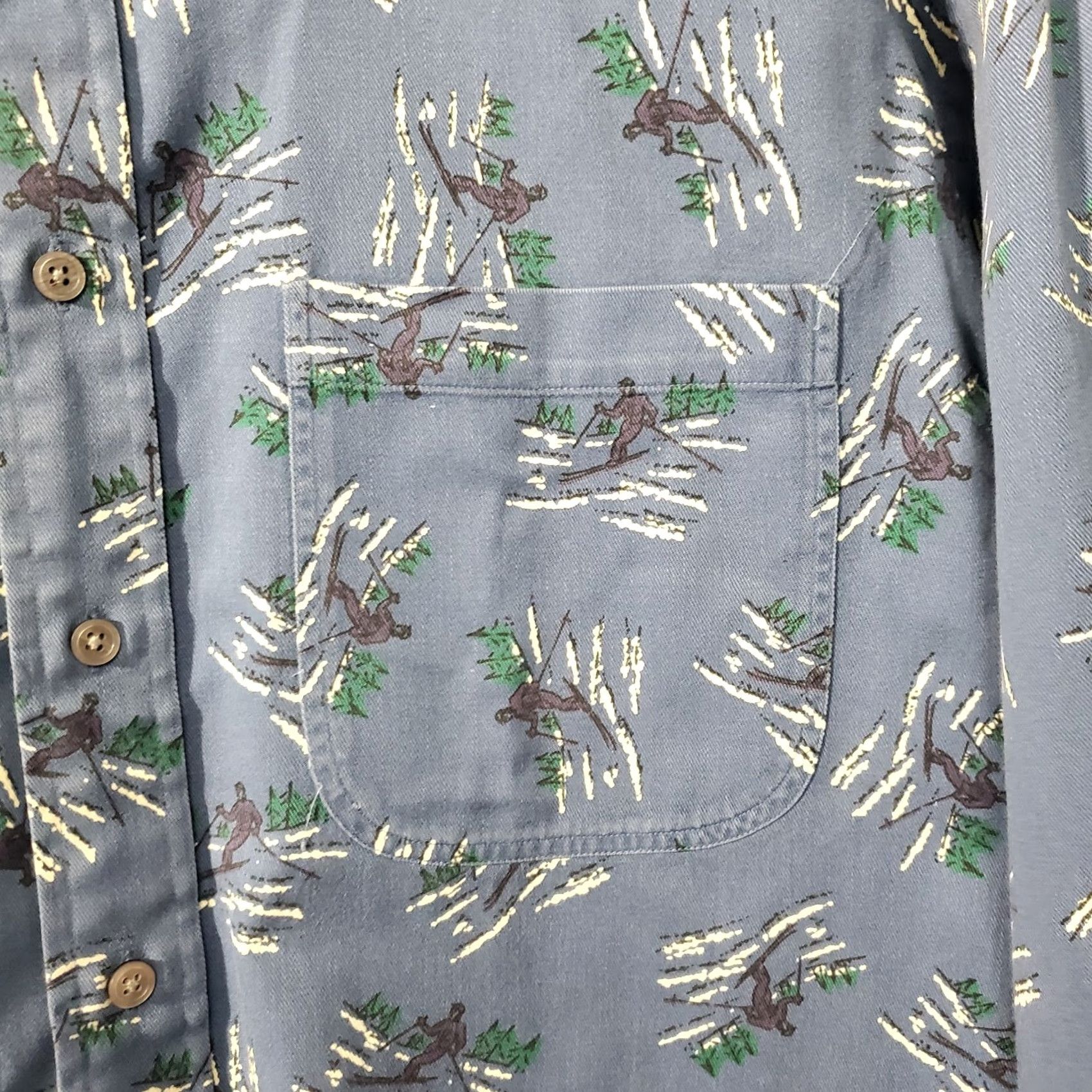 Vintage VINTAGE Cambridge Classics Shirt Mens XL Blue 90s Y2K Skiing All Over Print Size US XL / EU 56 / 4 - 7 Thumbnail