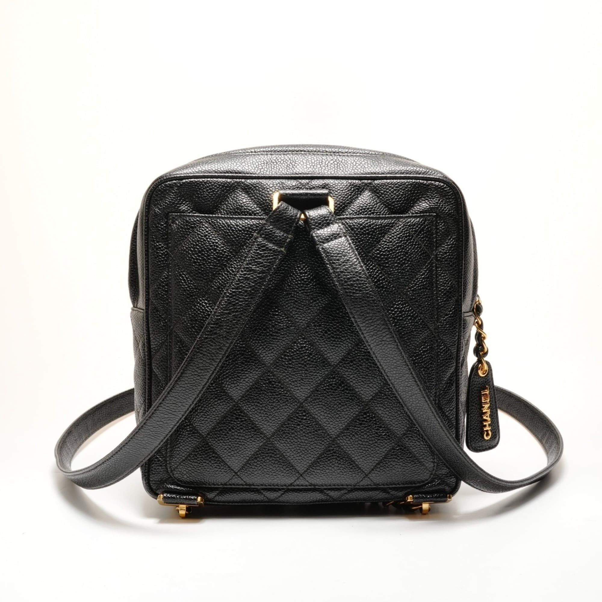 Chanel CHANEL Caviar Turnlock Backpack/Daypack, Black, WS26262 Size ONE SIZE - 1 Thumbnail