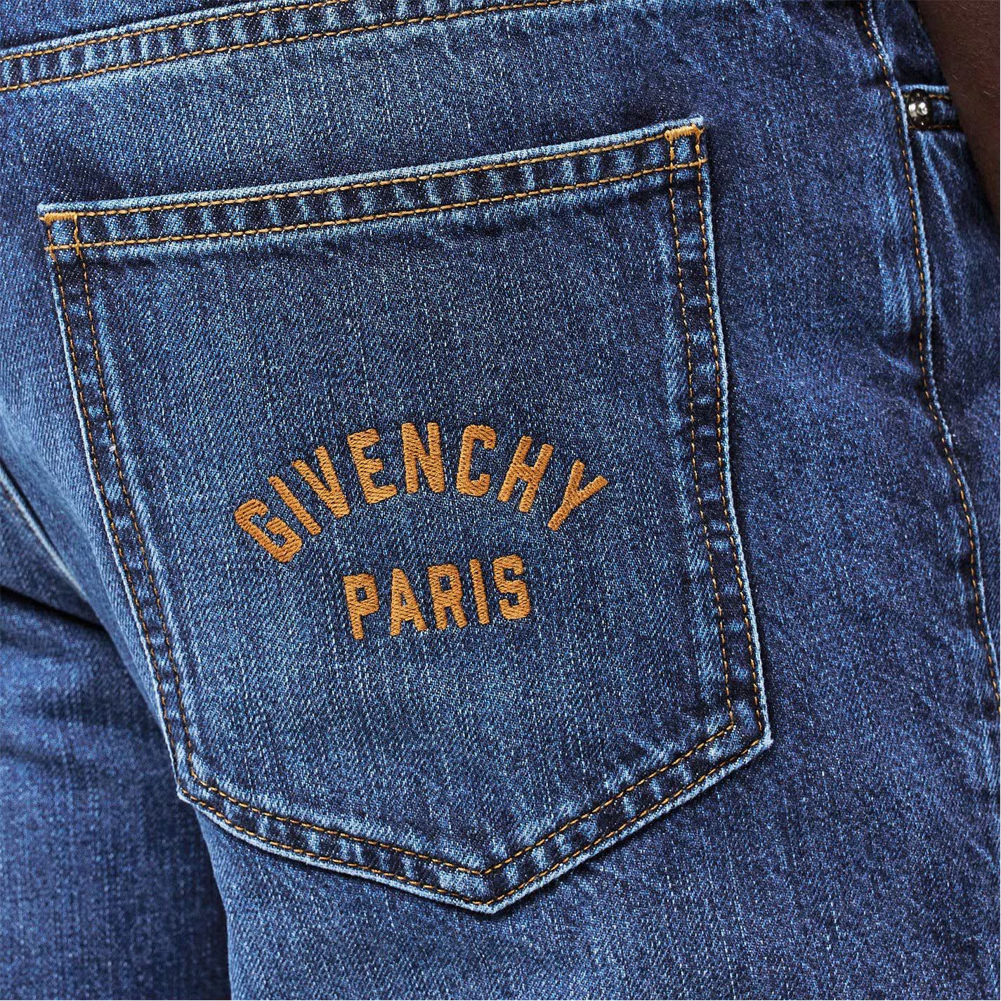 Givenchy o1g2r1mq0426 Straight Leg Jeans in Blue Size US 32 / EU 48 - 4 Thumbnail