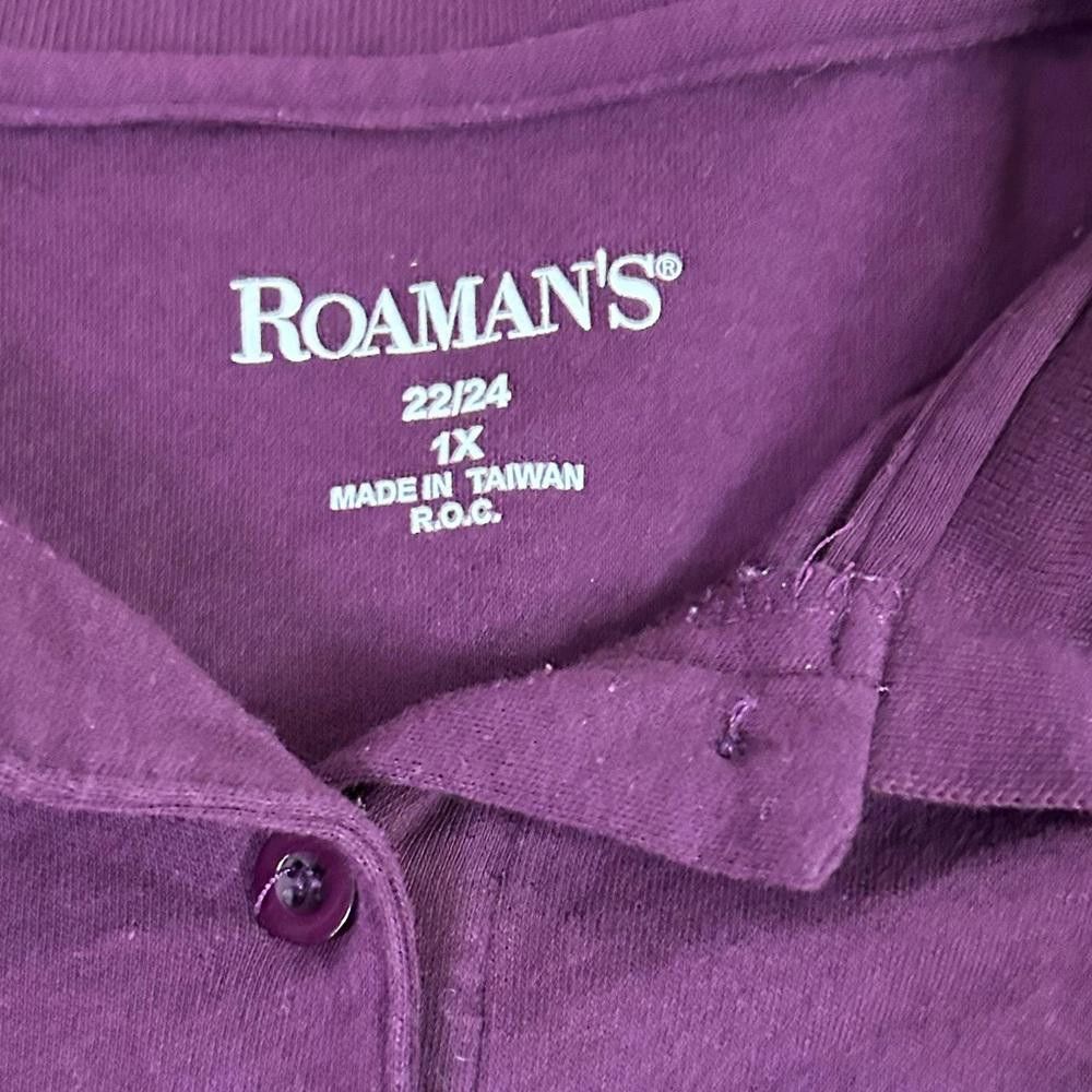 Designer Roaman’s l Bundle of 3 Polos/Tops 1X Size XL / US 12-14 / IT 48-50 - 3 Thumbnail
