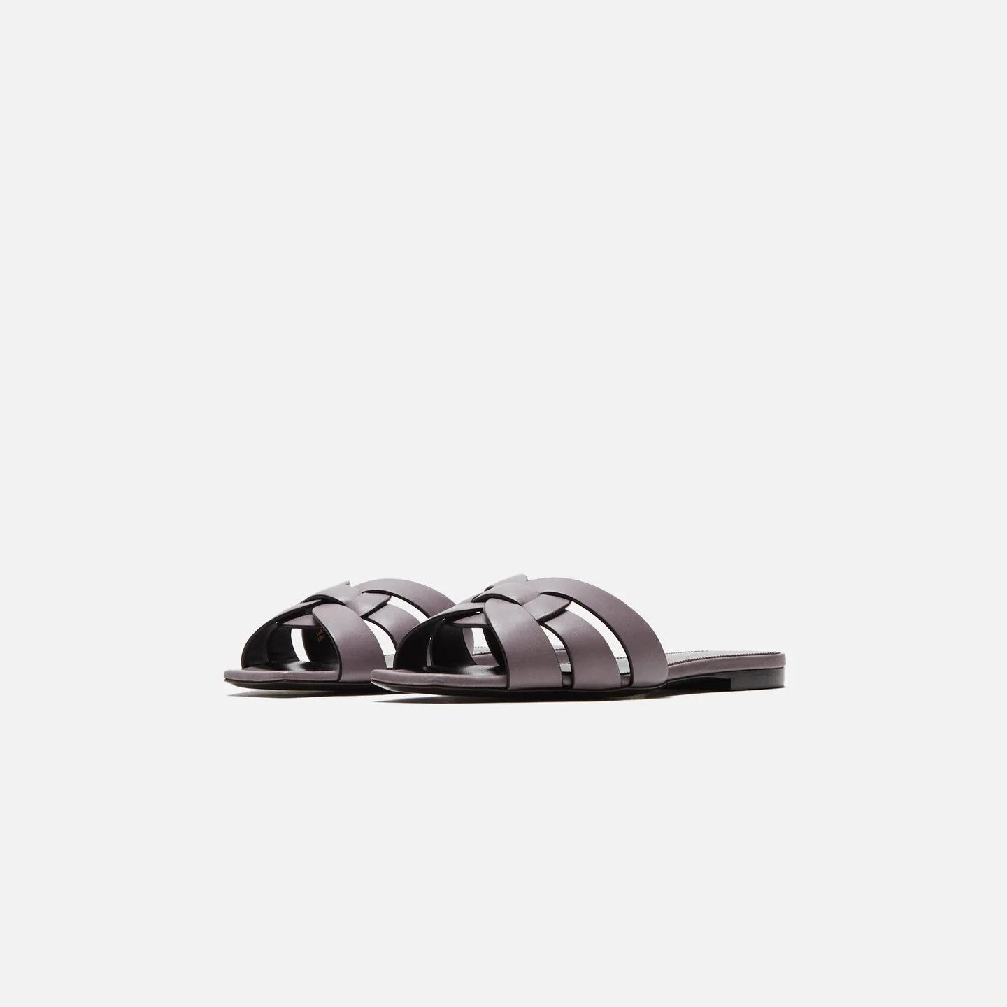 Saint Laurent Paris oc11z1125 Tribute Mules in Smooth Leather in Purple Size US 5 / IT 35 - 2 Thumbnail