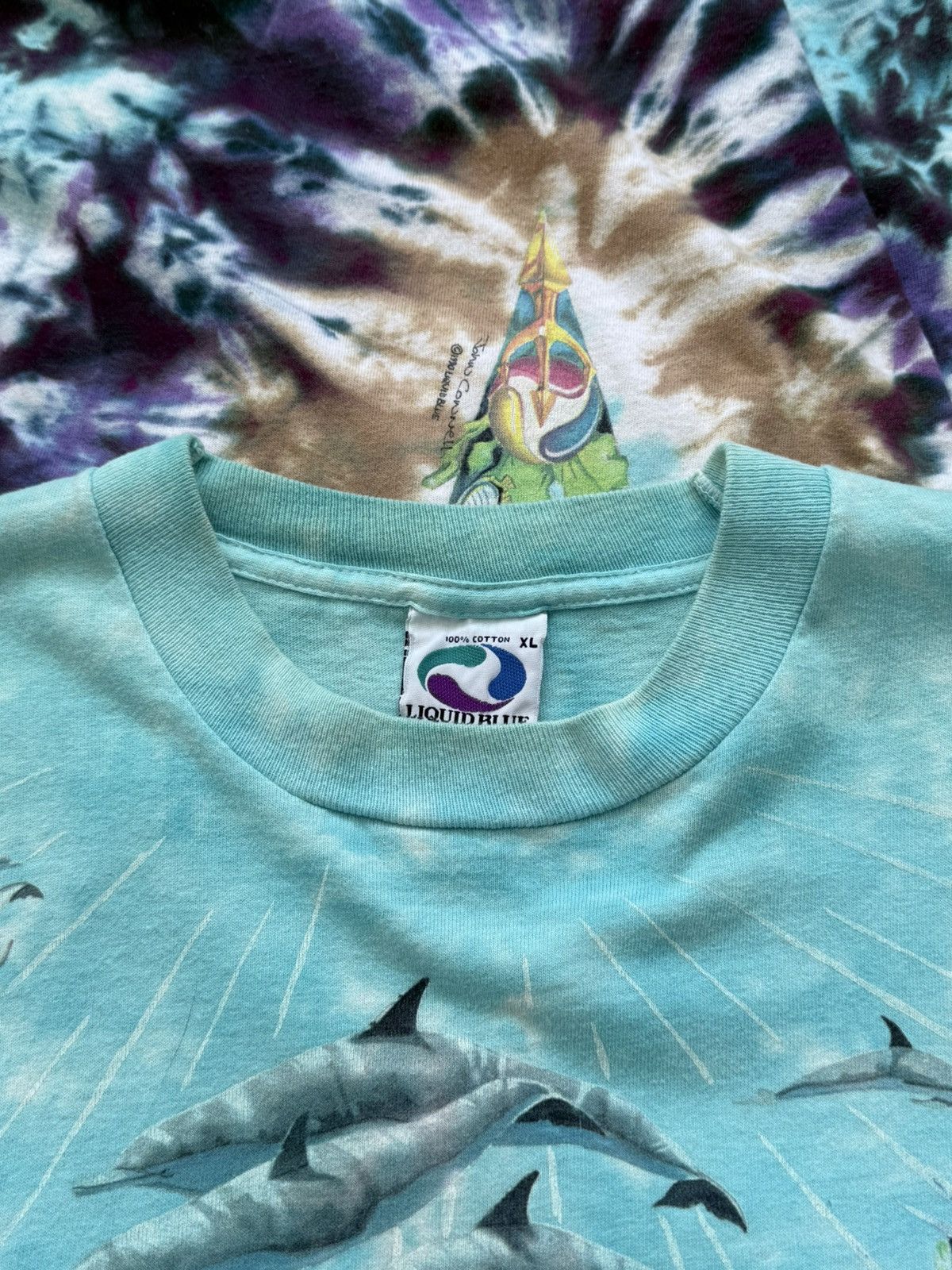 Liquid Blue Vintage 1990 Liquid Blue John Connell Ocean Long Sleeve Tee Size US XL / EU 56 / 4 - 2 Thumbnail