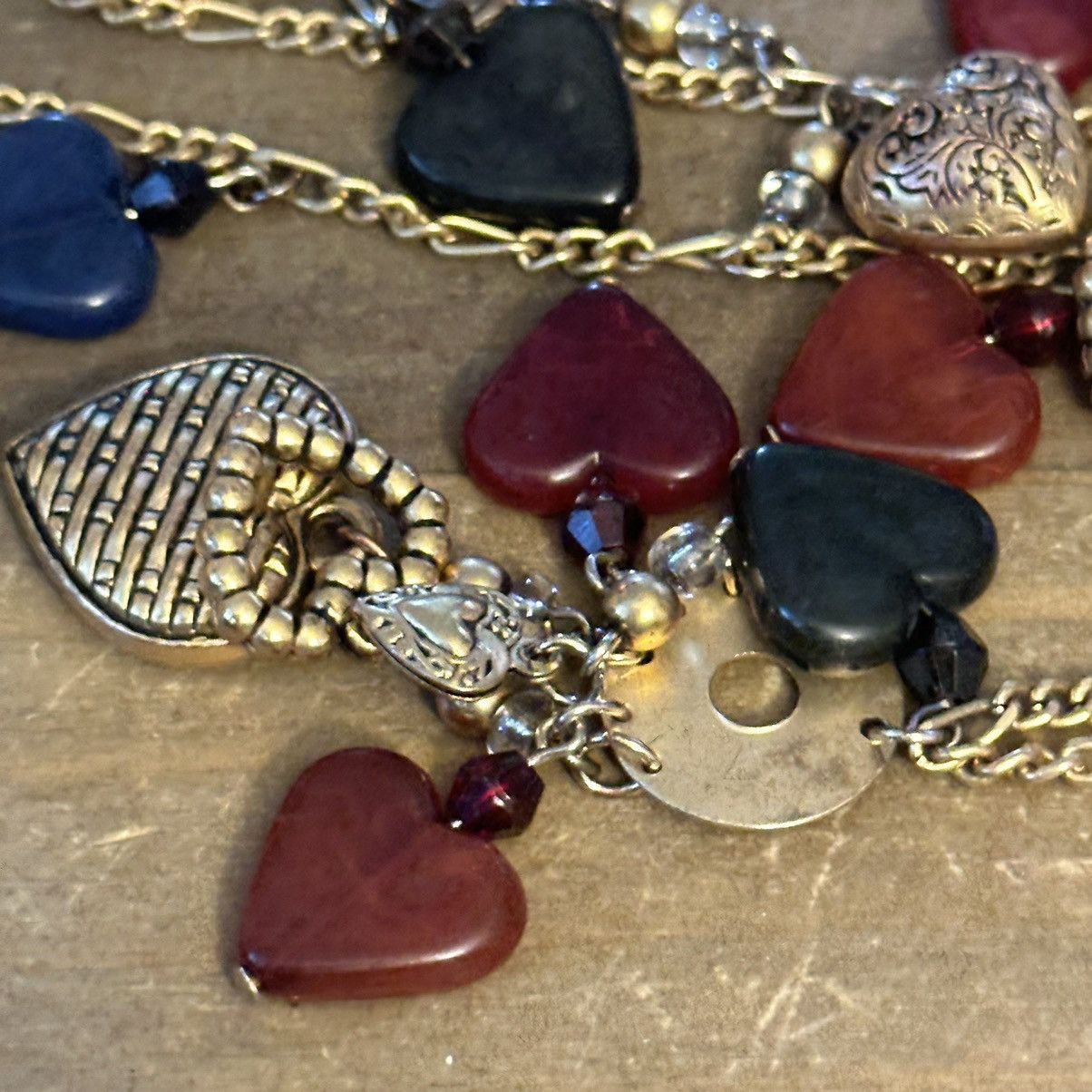 Vintage Vintage long cherubs and hearts charm necklace Size ONE SIZE - 3 Thumbnail