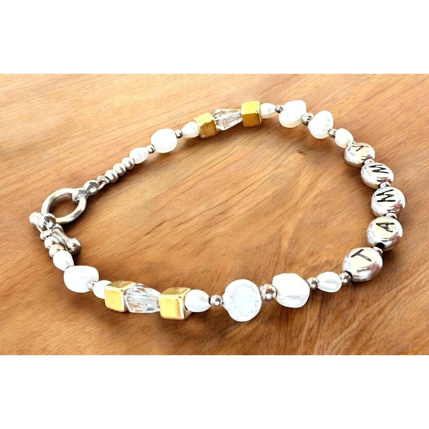 Handmade VTG Handmade Freshwater Pearl Bracelet Tammy Birthday Annive Size ONE SIZE - 11 Thumbnail