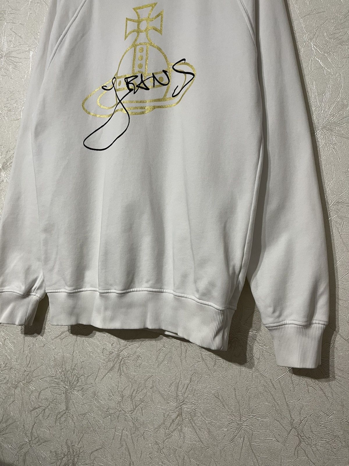 Vivienne Westwood Vivienne Westwood Anglomania White Sweatshirt Big ORB Logo Size US M / EU 48-50 / 2 - 3 Thumbnail