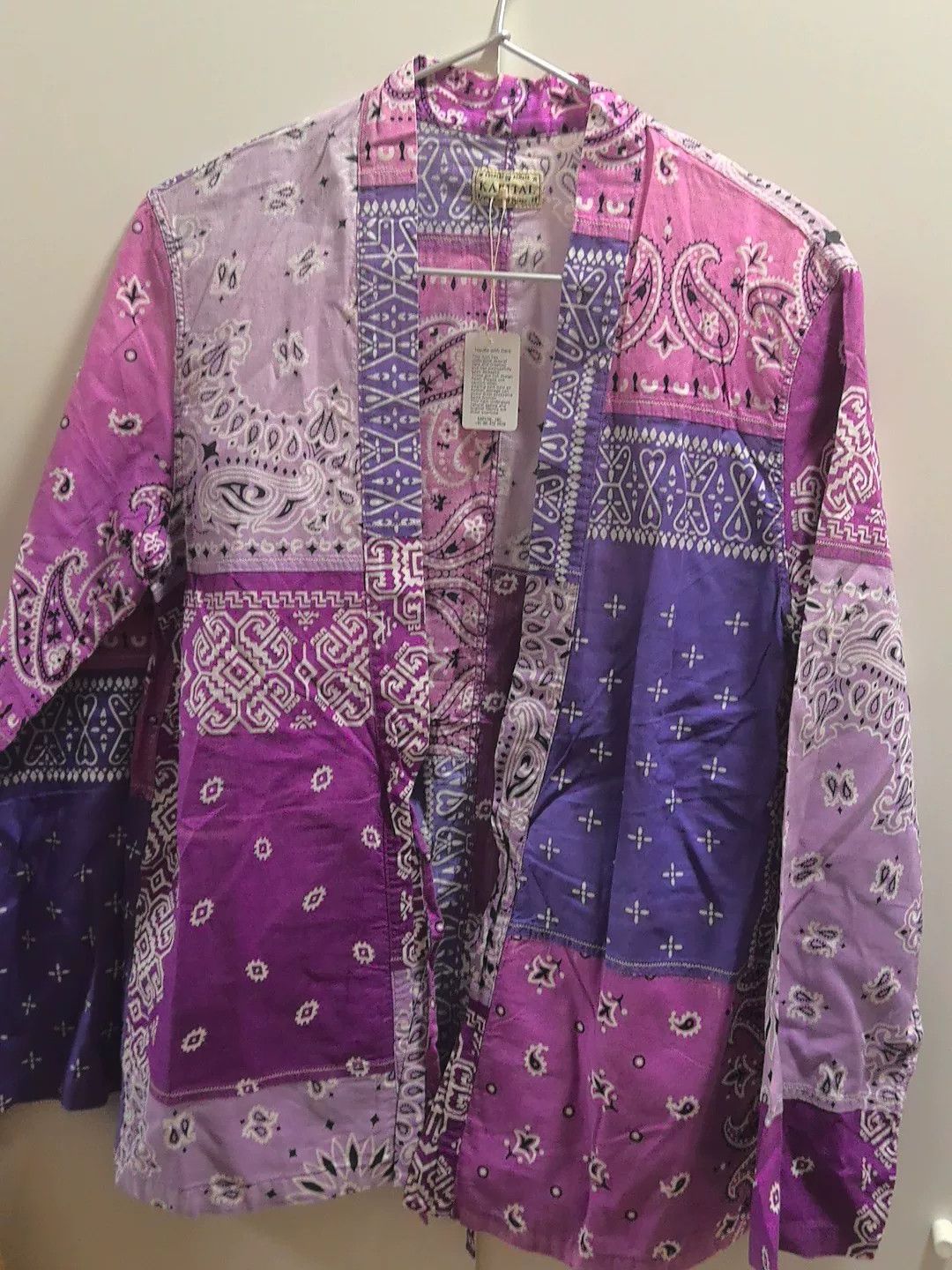 Purple Retro Ethnic Style Shirt Robe