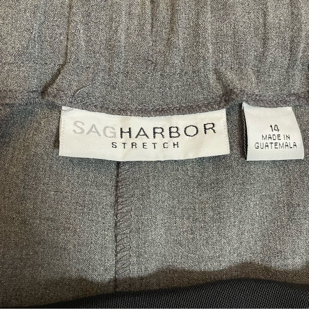 Other Sag Harbor Pull On Stretch Waist Grey Pants Size 14 Size 36" / US 14 / IT 50 - 6 Thumbnail