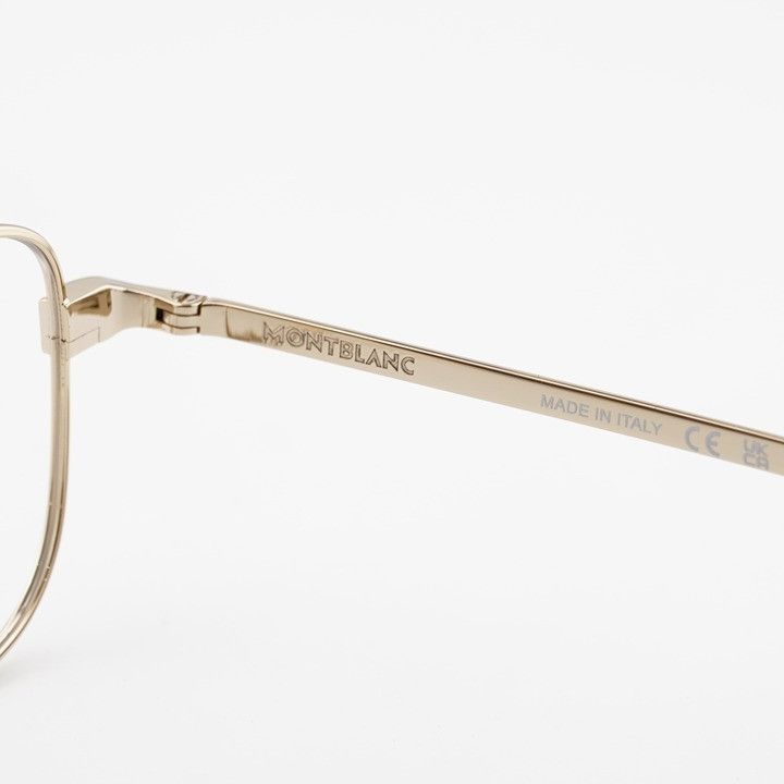 Montblanc Montblanc MB0267O 004 Eyeglasses Gold 55mm Square Frame Size ONE SIZE - 9 Thumbnail