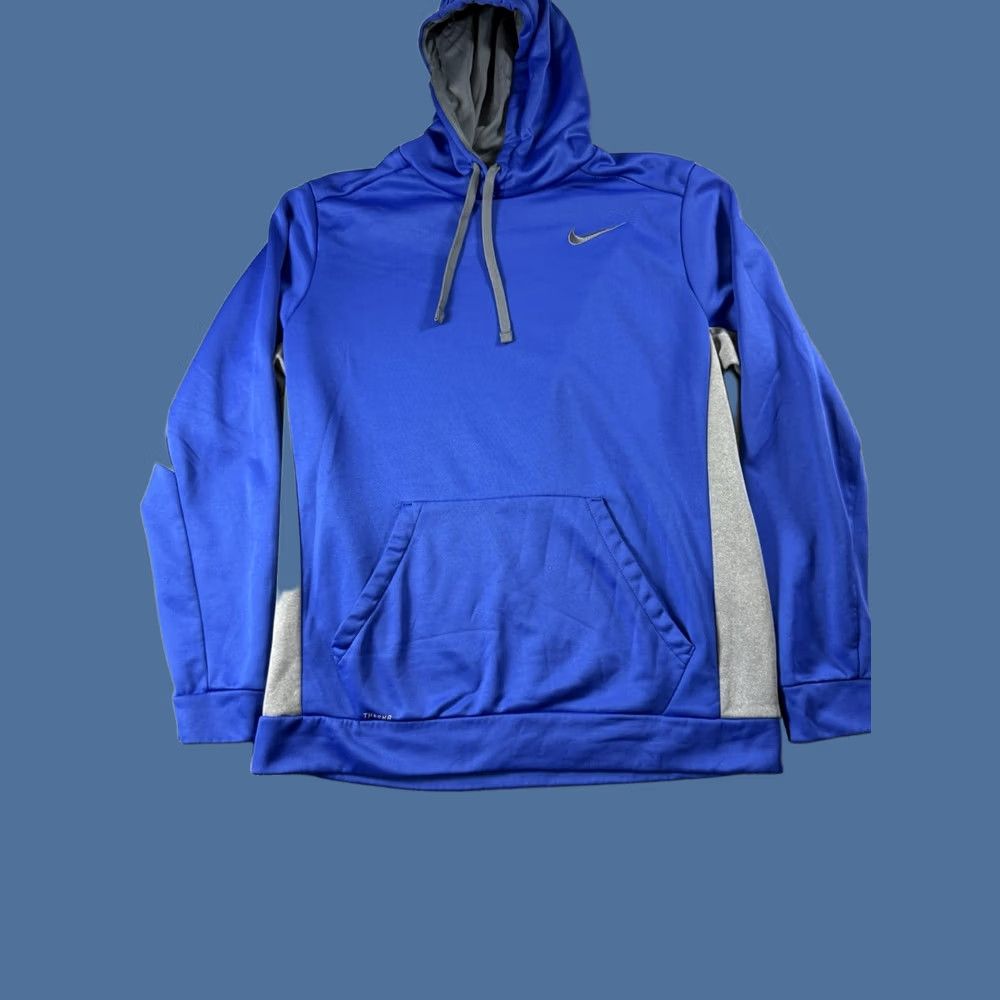 Nike Nike Mens Hoodie Pullover Royal Blue Thermafit XL College Varsity Sports Size US XL / EU 56 / 4 - 1 Thumbnail