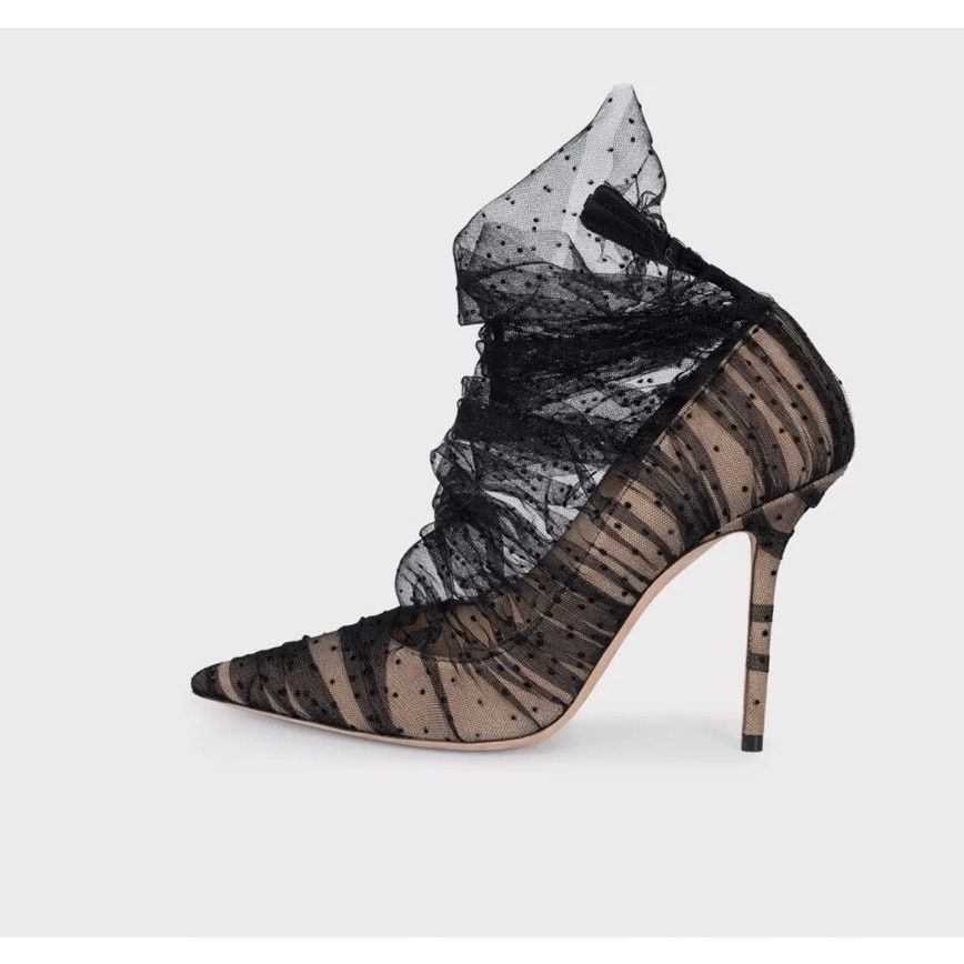 Jimmy Choo Jimmy Choo Suede & Mesh Pointed Toe Pumps Sz.40 Size US 10 / IT 40 - 1 Thumbnail