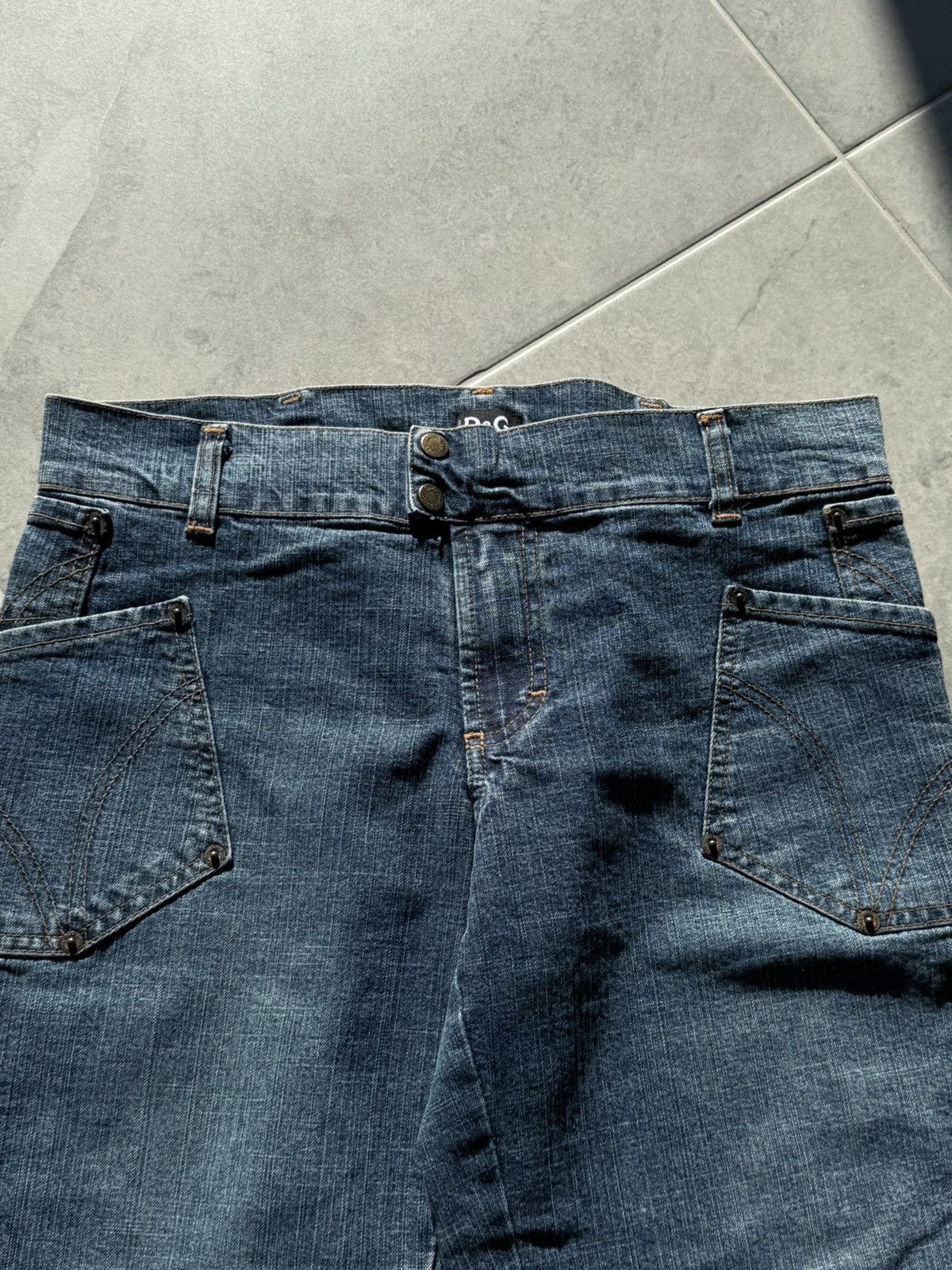 Dolce & Gabbana 2000s Dolce & Gabbana Washed Flared Denim Jeans Size 31" - 5 Thumbnail