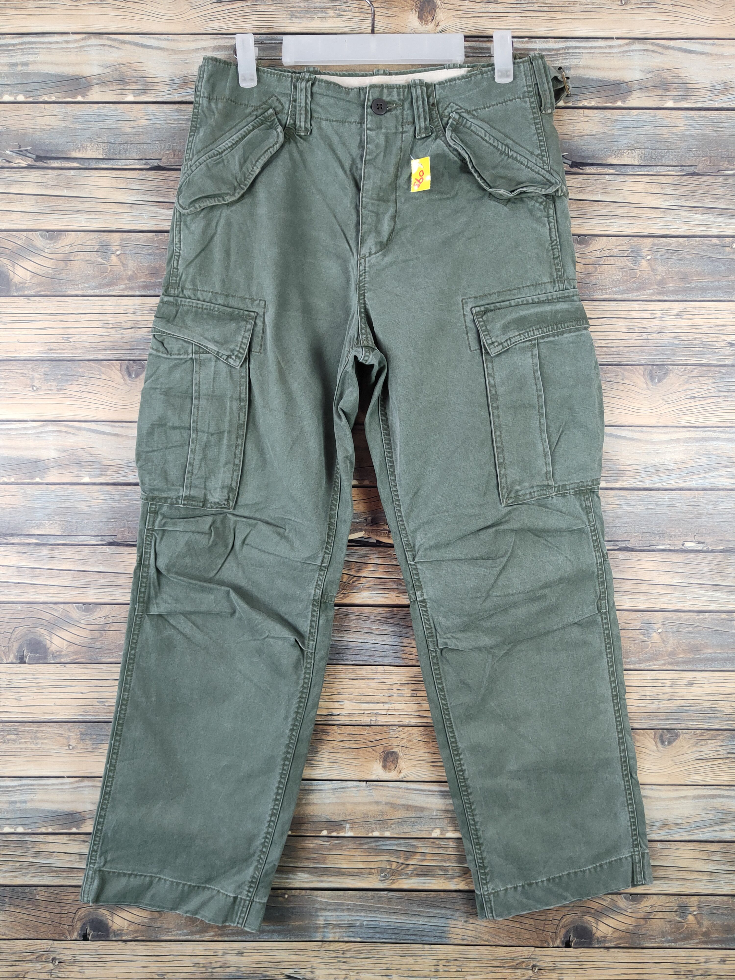 Japanese Brand DL Gap Green Multipocket Tactical Cargo Pants #093 Size US 29 - 1 Thumbnail