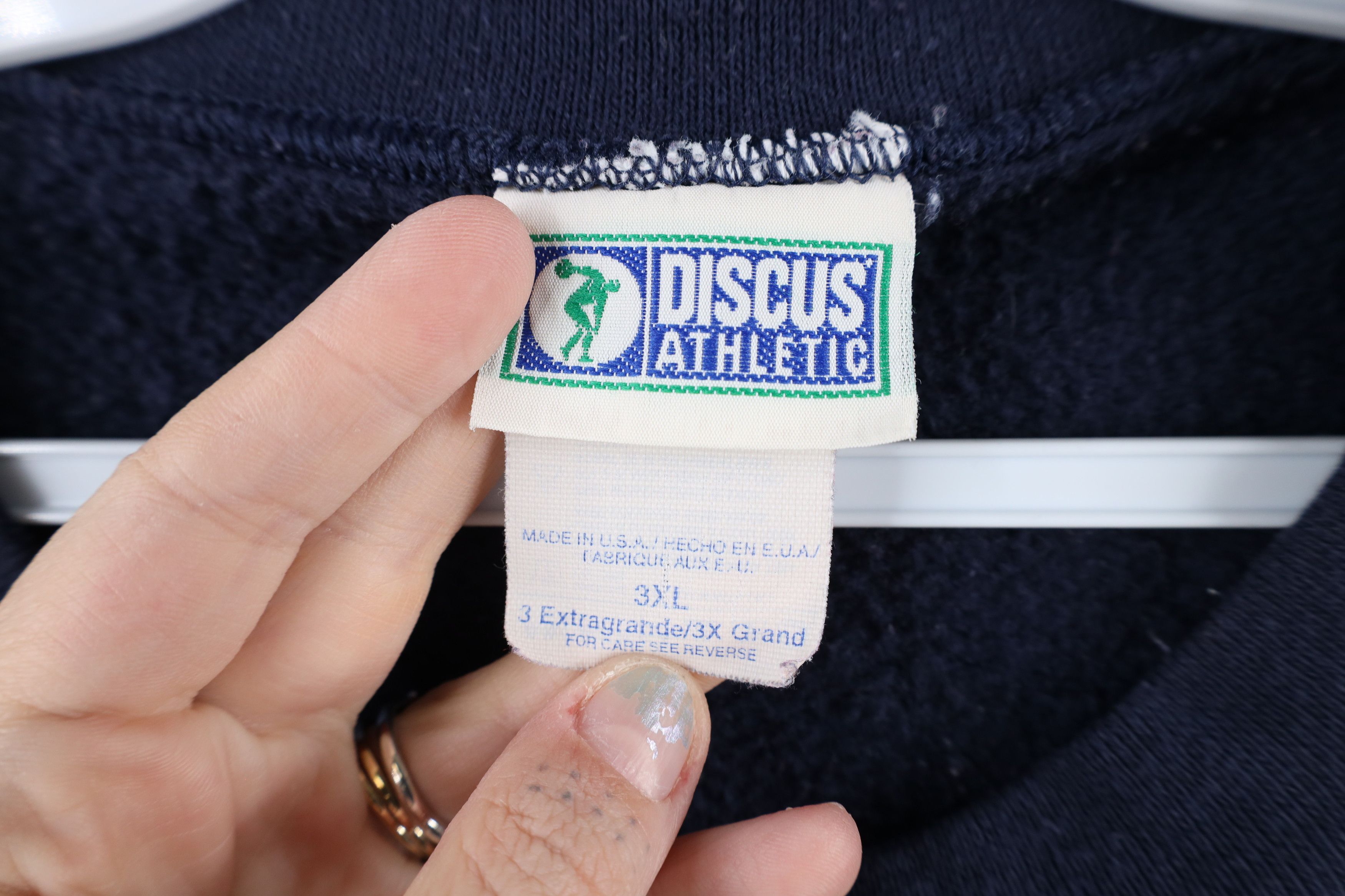 Vintage Vintage 90s Streetwear Blank Crewneck Sweatshirt Blue USA Size US XXL / EU 58 / 5 - 10 Thumbnail