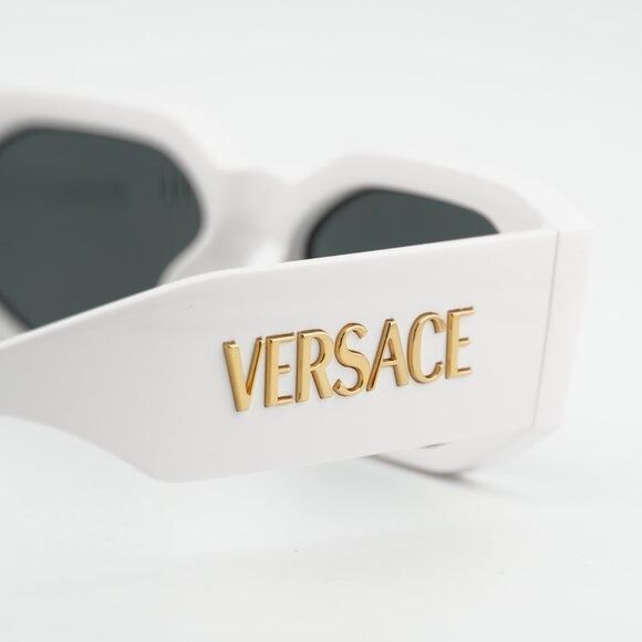 Versace Versace VE4489U 314/87 Sunglasses White Rectangle Frame Size ONE SIZE - 10 Thumbnail