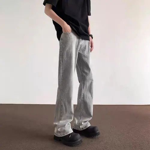 Japanese Brand Kusuno x moto Washed Smokey Grey Aged Relaxed Jeans Size US 31 - 8 Thumbnail
