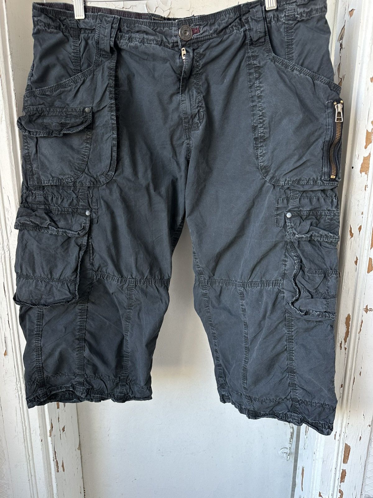If Six Was Nine × Le Grande Bleu (L.G.B.) × Vintage Y2K Vintage Cargo Washed Zip Breeches Size US 38 / EU 54 - 3 Thumbnail