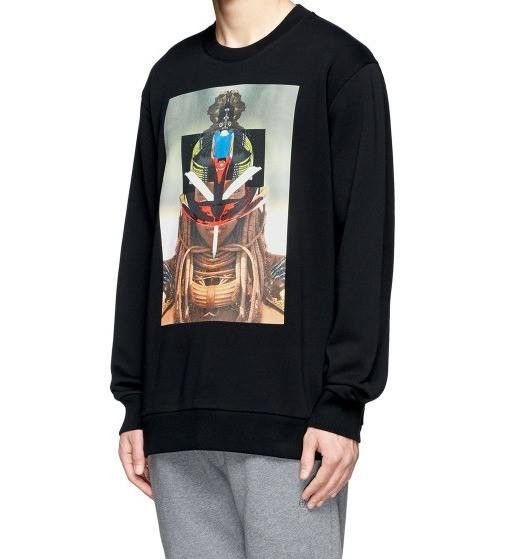 Givenchy Black Runway Masai Tribal Leader Oversized Sweatshirt Size US S / EU 44-46 / 1 - 3 Thumbnail