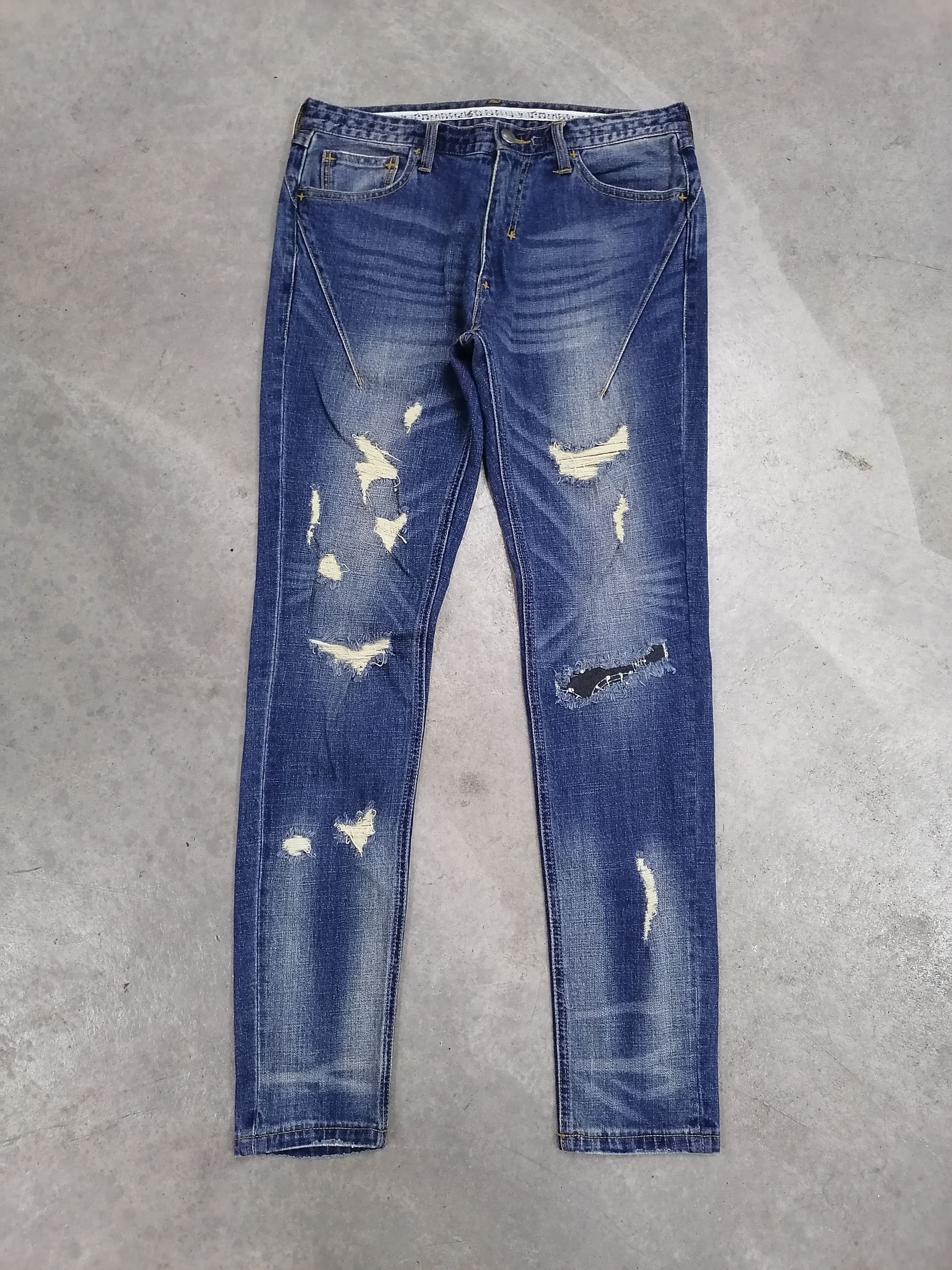 Number (N)ine Number (N)ine Denim Destroy Skinny Jeans Size US 29 - 2 Thumbnail