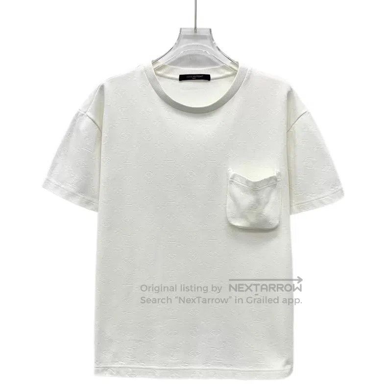 Louis Vuitton Louis Vuitton 23 white logo dark print cotton crewneck sho Size US S / EU 44-46 / 1 - 1 Thumbnail