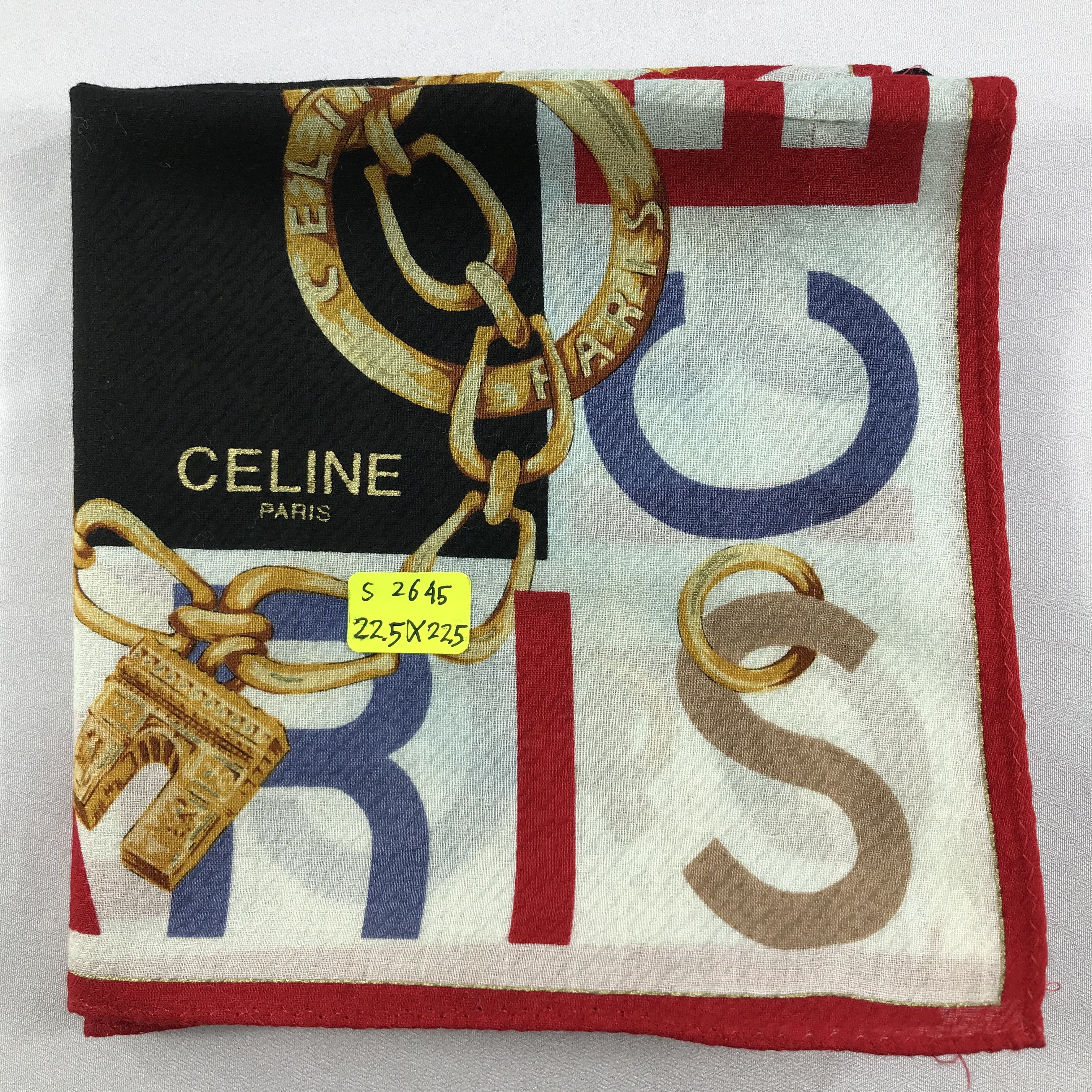 Celine × Vintage Celine Bandana / Handkerchief / Neckerchief - S2645 Size ONE SIZE - 4 Thumbnail