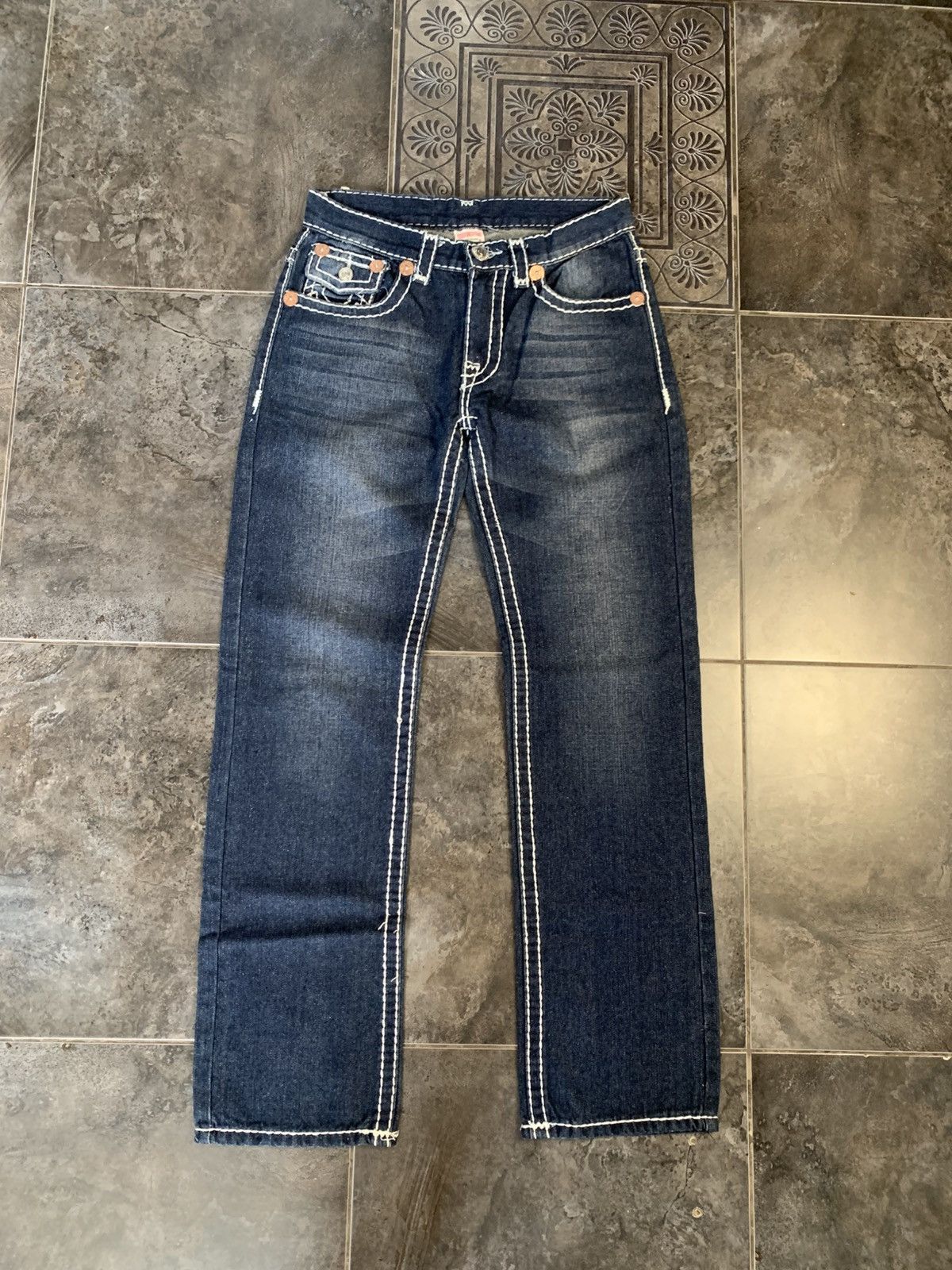 True Religion Joey Super T Capris True Religion Big Double Stitch