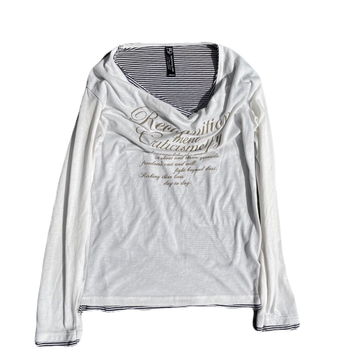 If Six Was Nine 2000s Japanese archive Poem Drape Layered Long Sleeve Tee Size US S / EU 44-46 / 1 - 2 Thumbnail