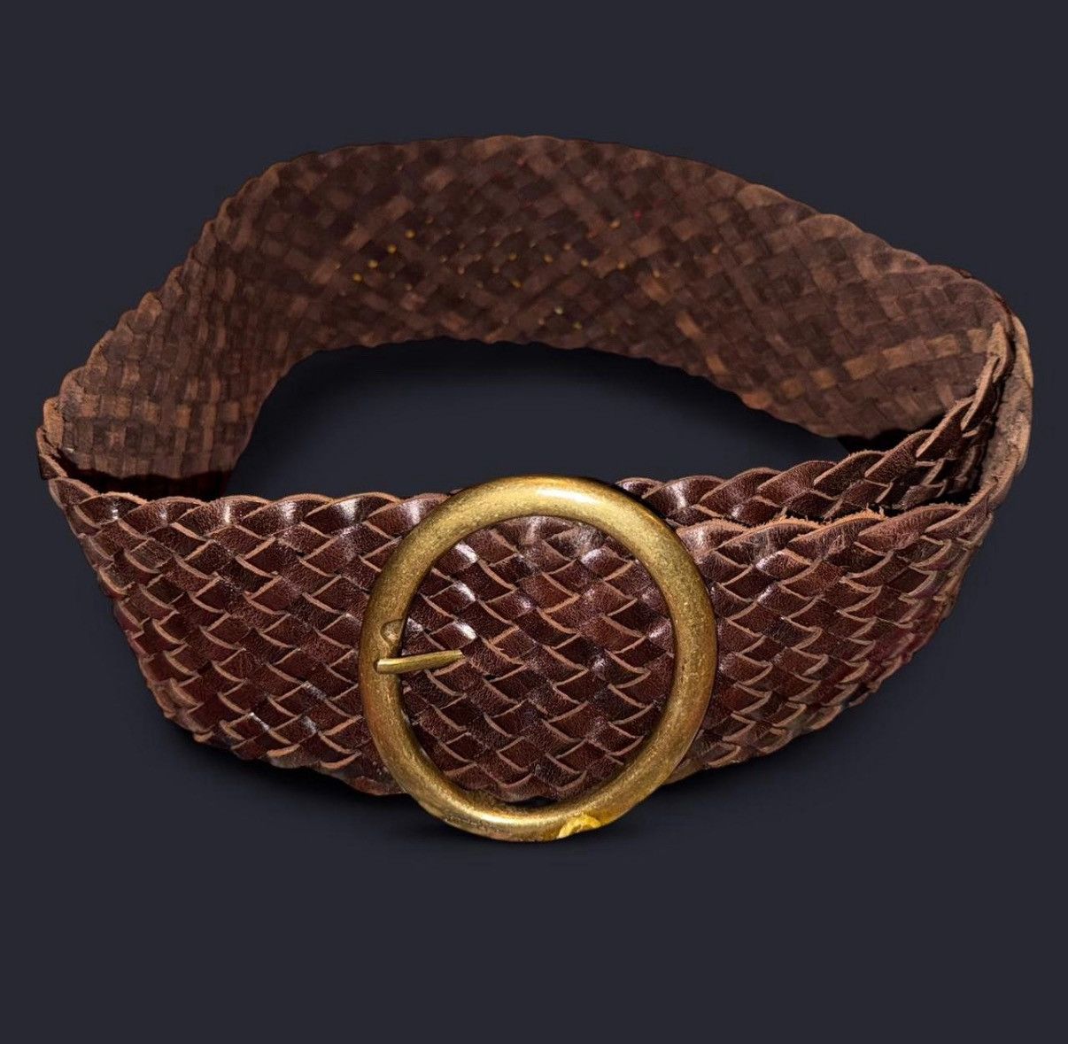 Jessica Simpson Jessica Simpson Brown braided - genuine - leather belt Size ONE SIZE - 1 Thumbnail