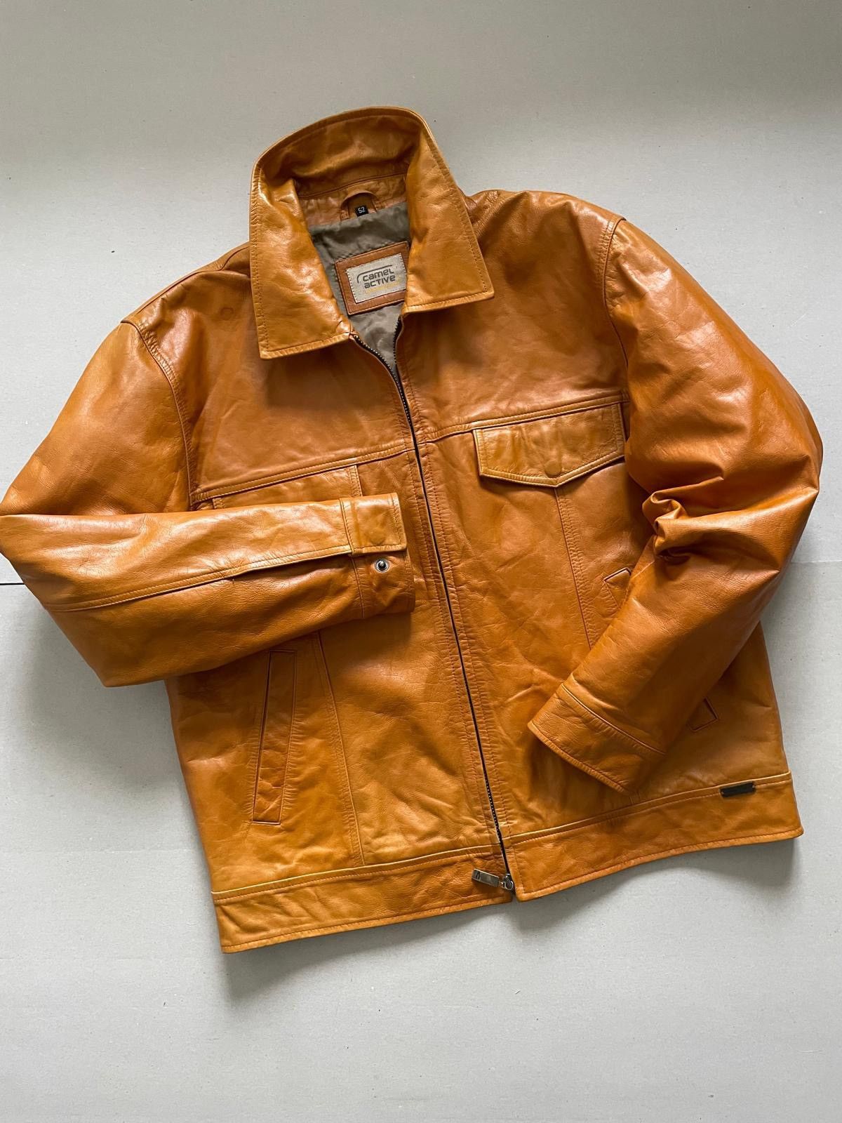 camel active Vintage Camel Active Leather Jacket Size US L / EU 52-54 / 3 - 3 Thumbnail