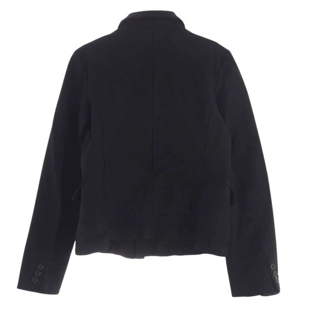 Comme des Garcons Black Jacket Poly Shrink Round Collar Plain Button Up Black Size US M / EU 48-50 / 2 - 2 Thumbnail