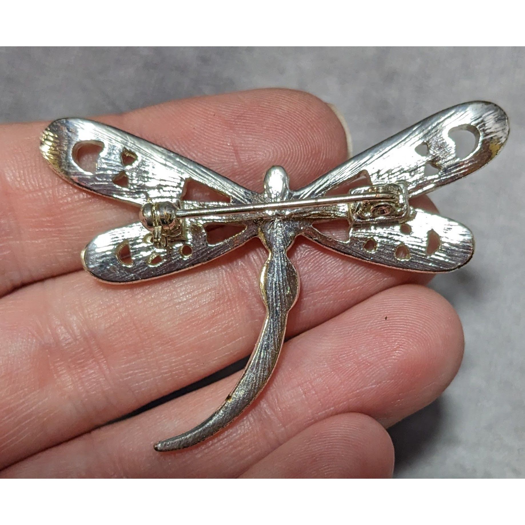Other Rainbow Rhinestone Enamel Dragonfly Brooch Size ONE SIZE - 3 Thumbnail