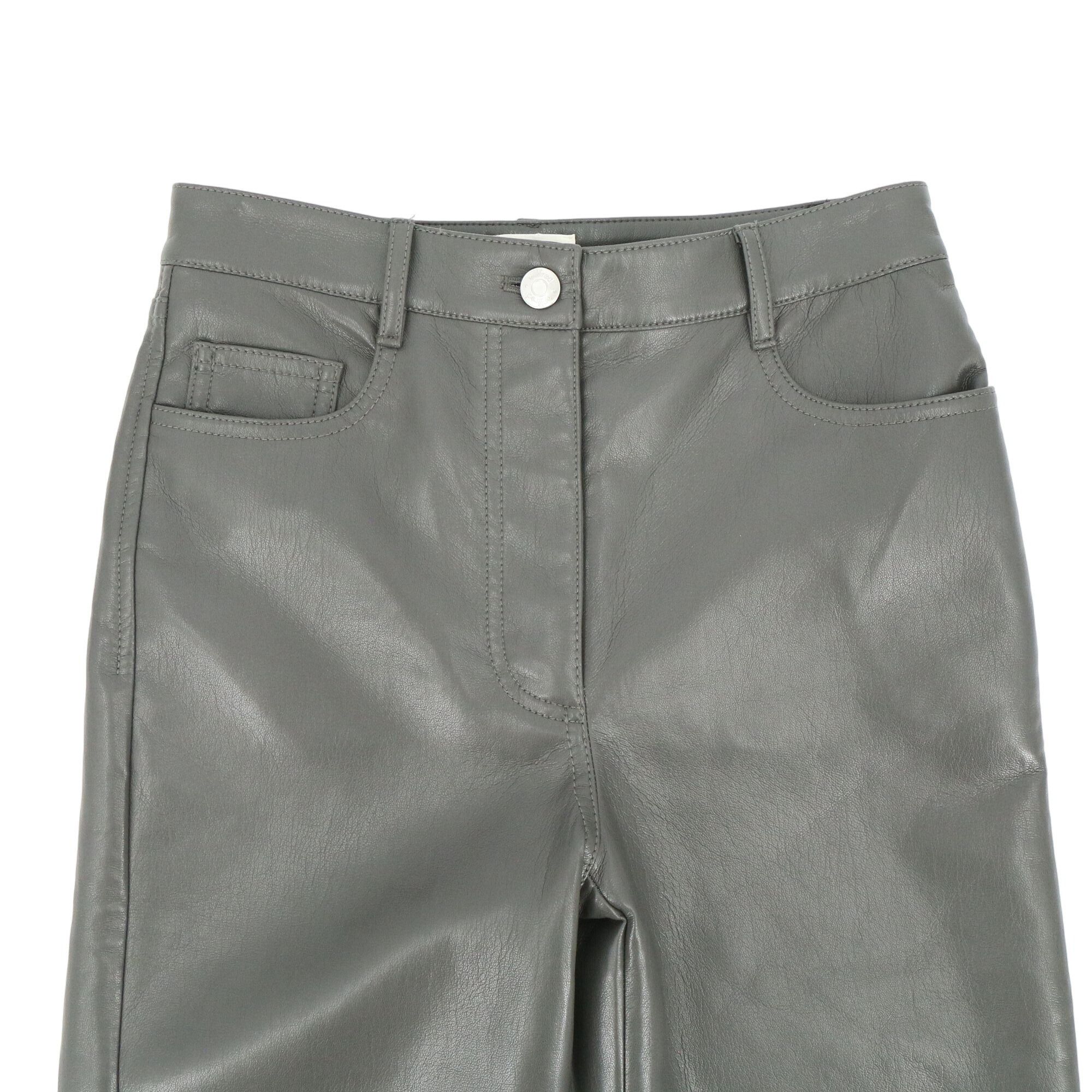 Other Aritzia Wilfred Melina High Waisted Vegan Leather Gray Pants Size 26" / US 2 / IT 38 - 4 Thumbnail