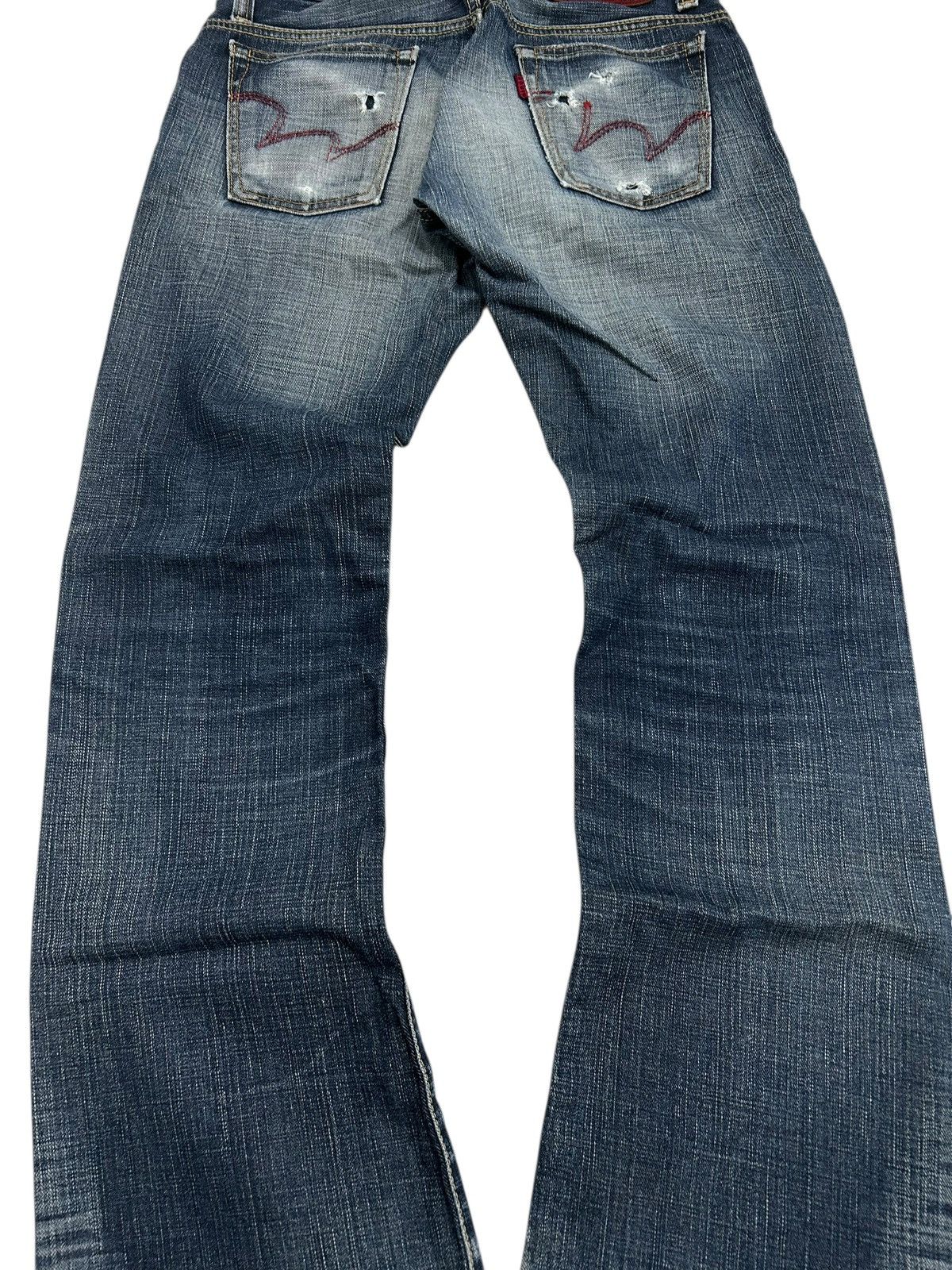 20471120 × Edwin × Japanese Brand Edwin 503 Bootcut Blue Trip Edgeline Washed Denim Size US 30 / EU 46 - 2 Thumbnail