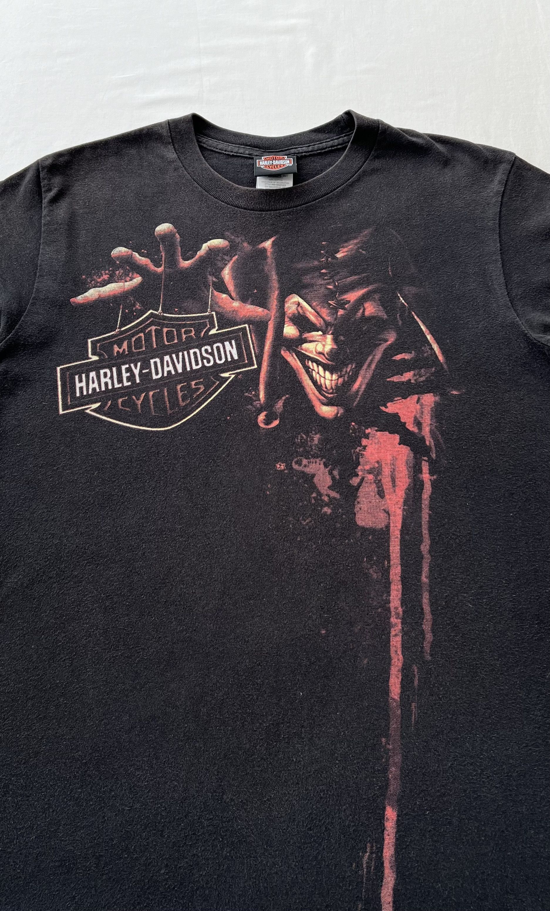 Harley Davidson Vintage 2000s Harley Davidson Joker Clown Austria T-shirt Size US M / EU 48-50 / 2 - 3 Thumbnail