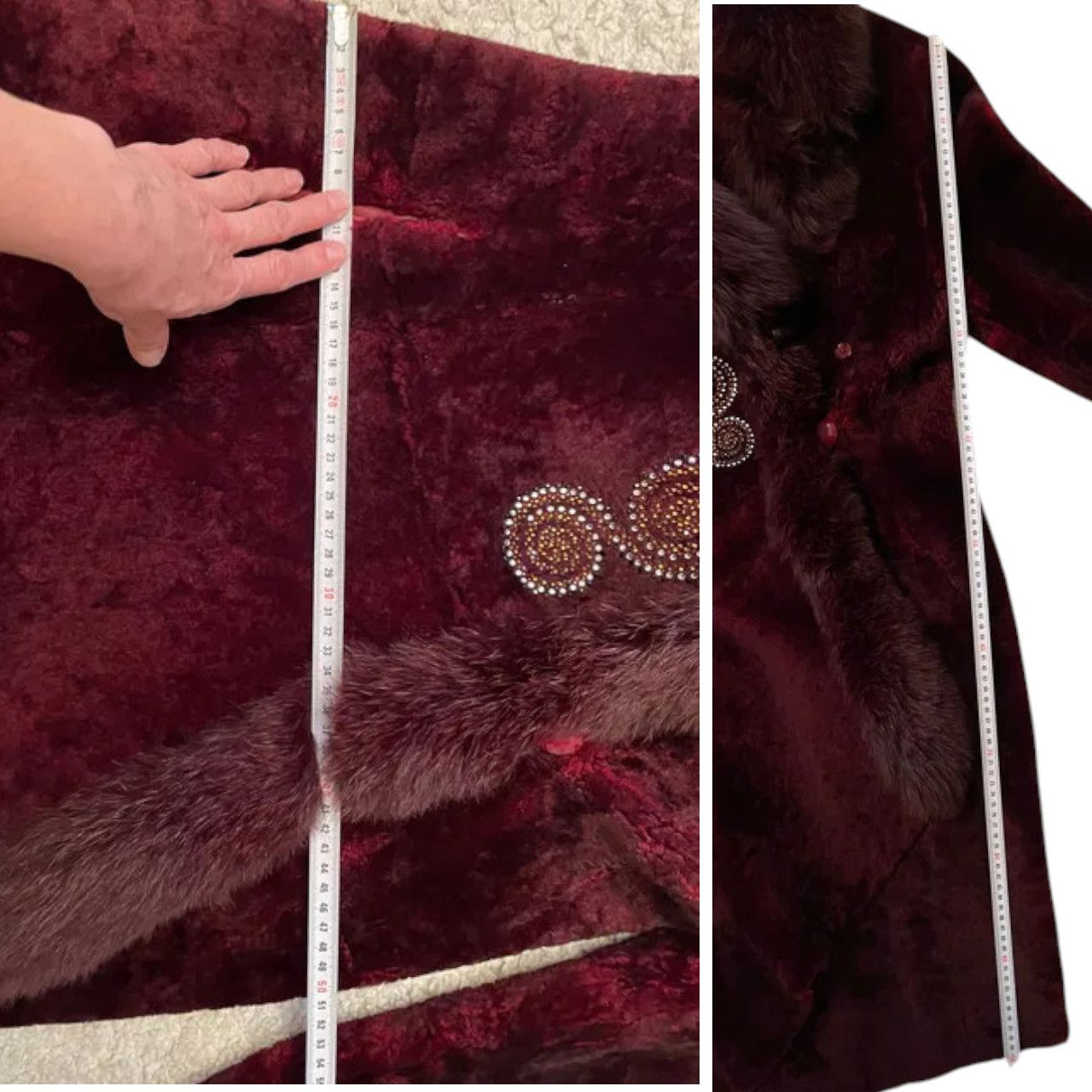 Other Natural Mouton Fur Coat sz S/M mouton fur silver fox fur Size S / US 4 / IT 40 - 4 Thumbnail