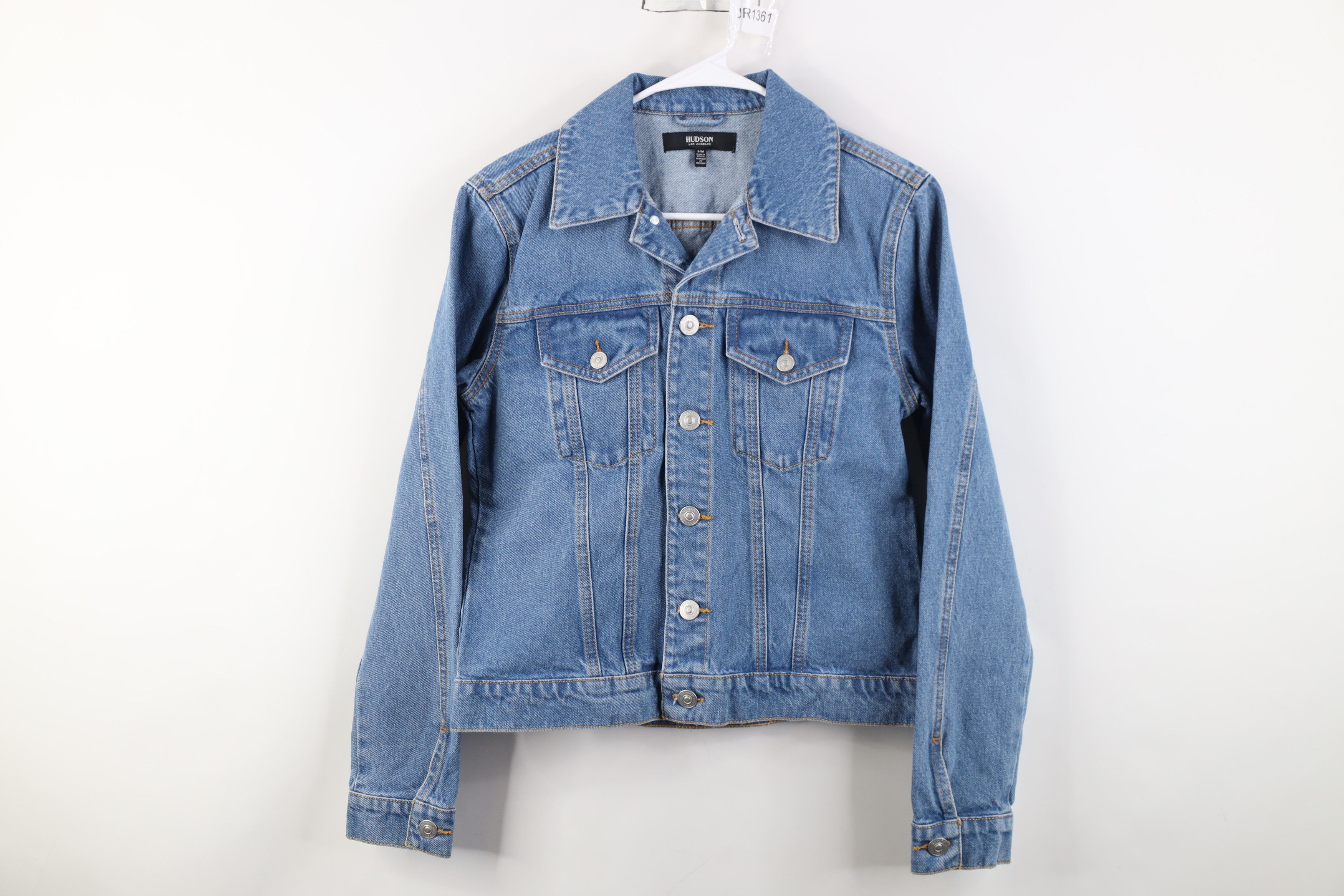 Vintage Hudson Jeans Faded Denim Jean Trucker Jacket Blue Size S / US 4 / IT 40 - 1 Thumbnail