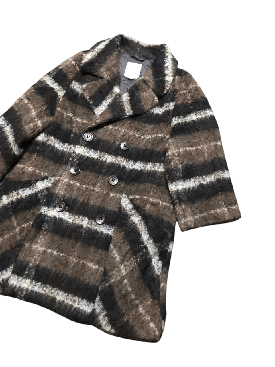 Diesel Diesel Checked Mohair Double Breasted Overcoat Size XS / US 0-2 / IT 36-38 - 6 Thumbnail