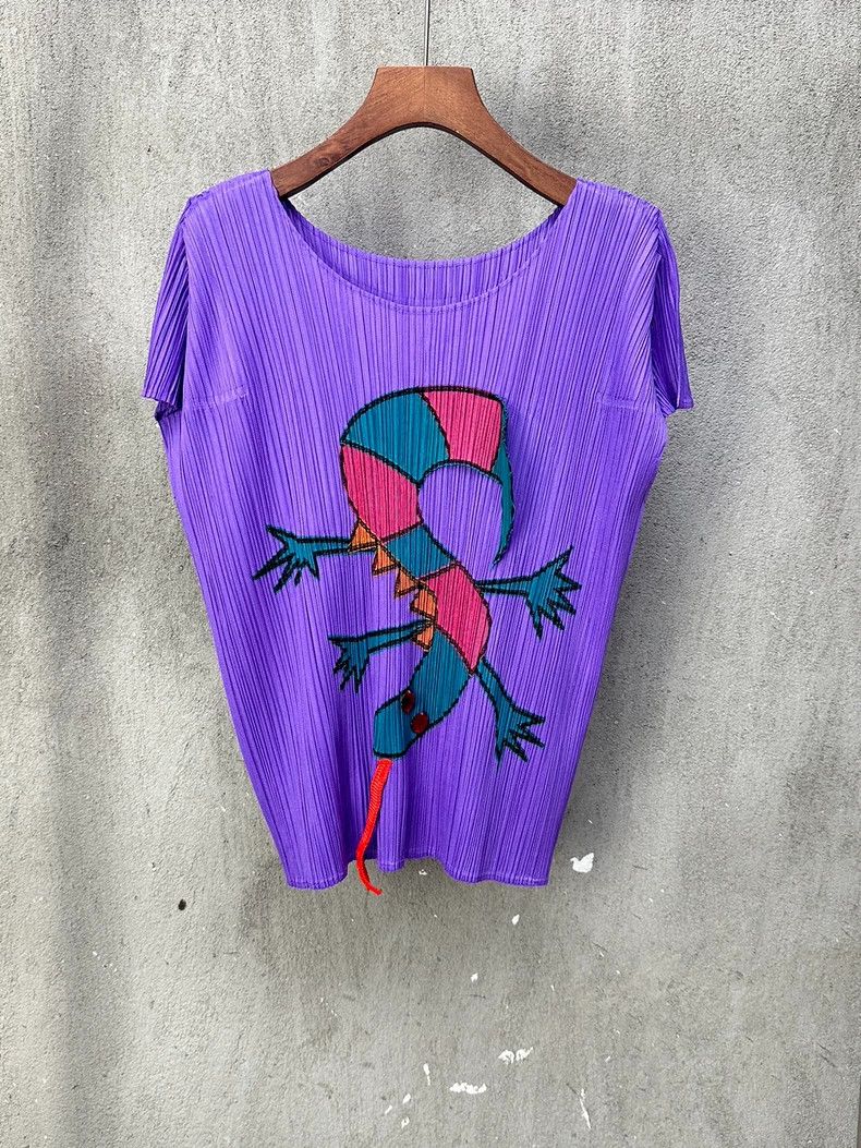 Issey Miyake Issey Miyake Purple four-legged snake patchwork jacket Size XL / US 12-14 / IT 48-50 - 1 Thumbnail
