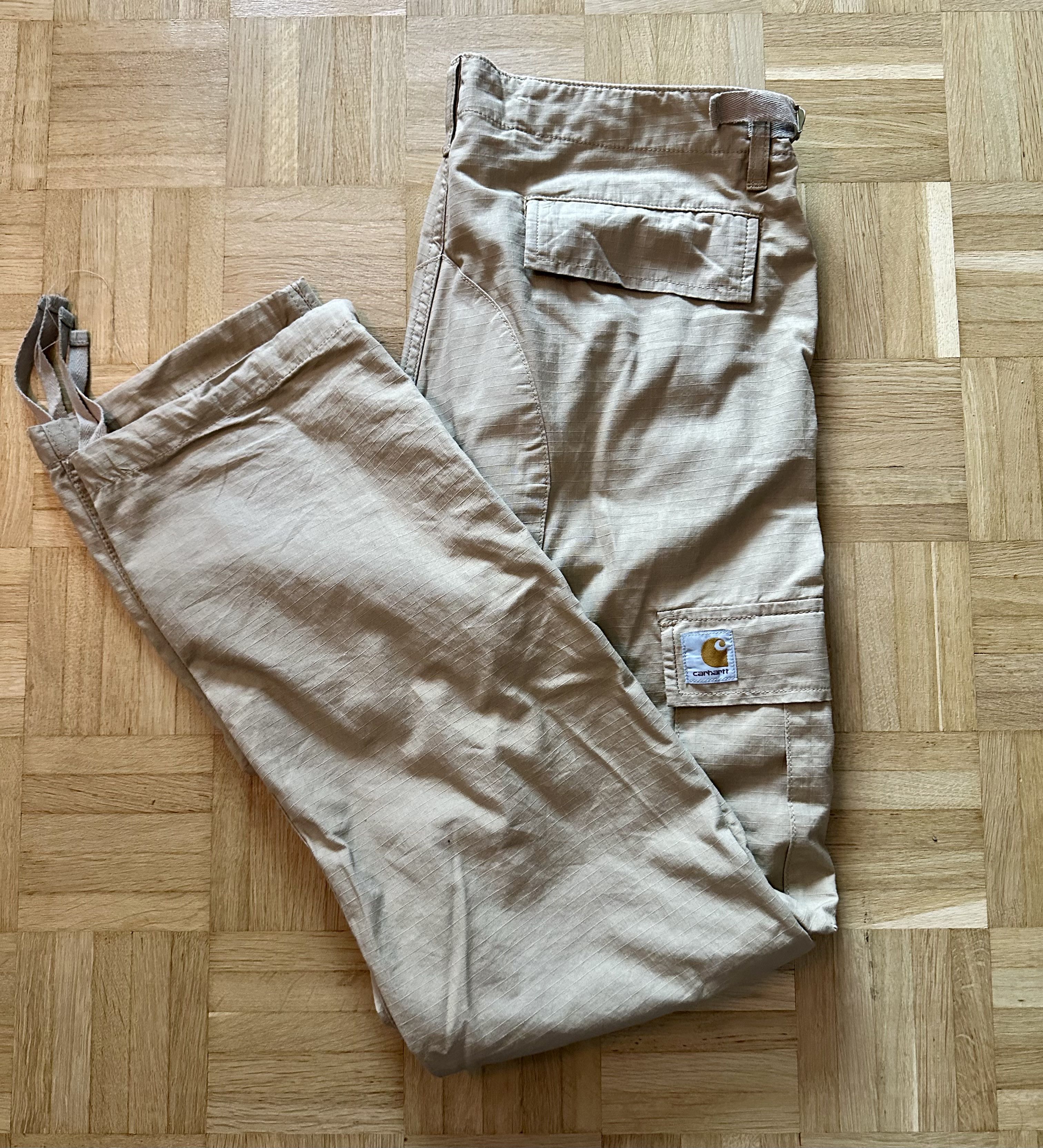 Carhartt Wip Carharrt WIP beige cargo pants Size US 34 / EU 50 - 1 Thumbnail
