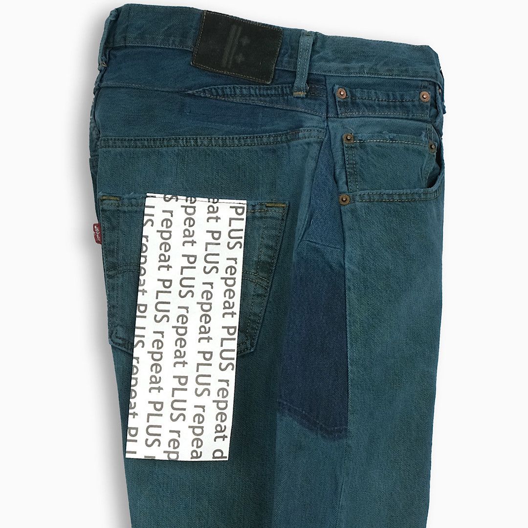 Japanese Brand × Levi's × Vintage REPEAT PLUS 002 Double Waist Dirty Green (RP002G3202) Size US 32 / EU 48 - 4 Thumbnail