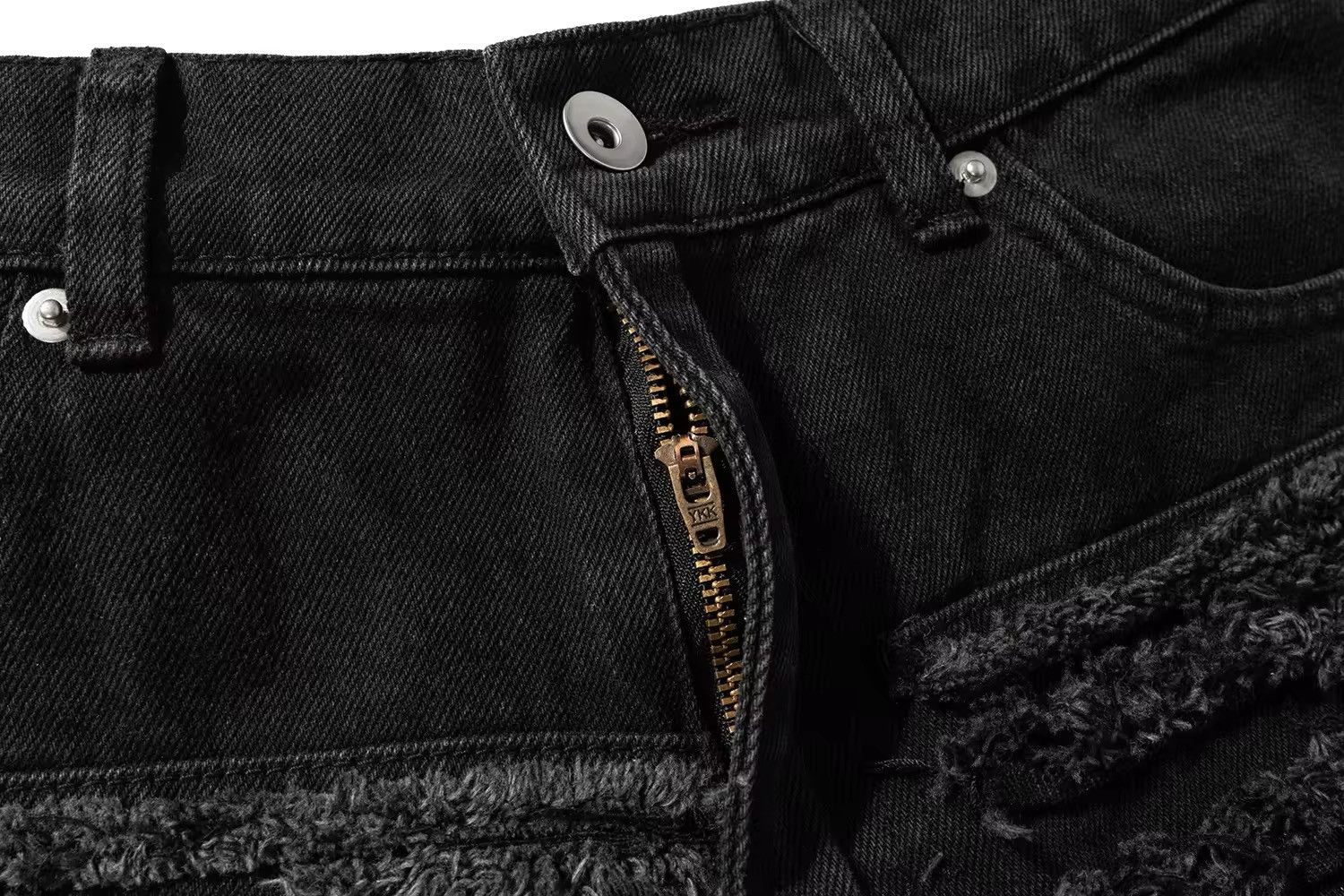Japanese Brand × Jean Frayed Tassel Black Flare Jeans Size US 33 - 6 Thumbnail