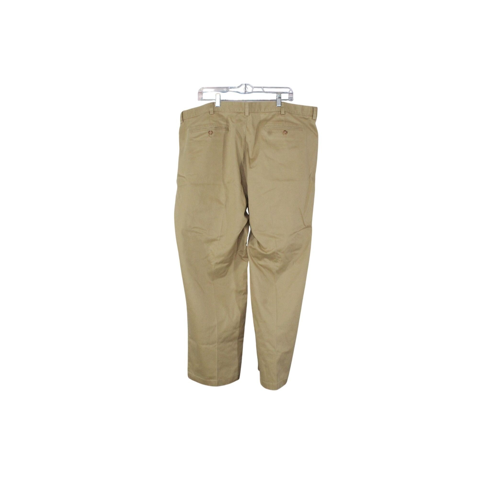 L.L. Bean LL Bean Men Wrinkle Free Chinos Hidden Comfort Khaki Dress Size US 44 / EU 60 - 2 Thumbnail