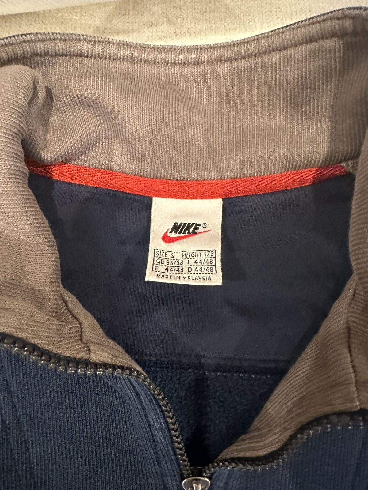 Nike × Vintage Vintage Dark Blue Nike Quarter Zip Size US S / EU 44-46 / 1 - 2 Thumbnail