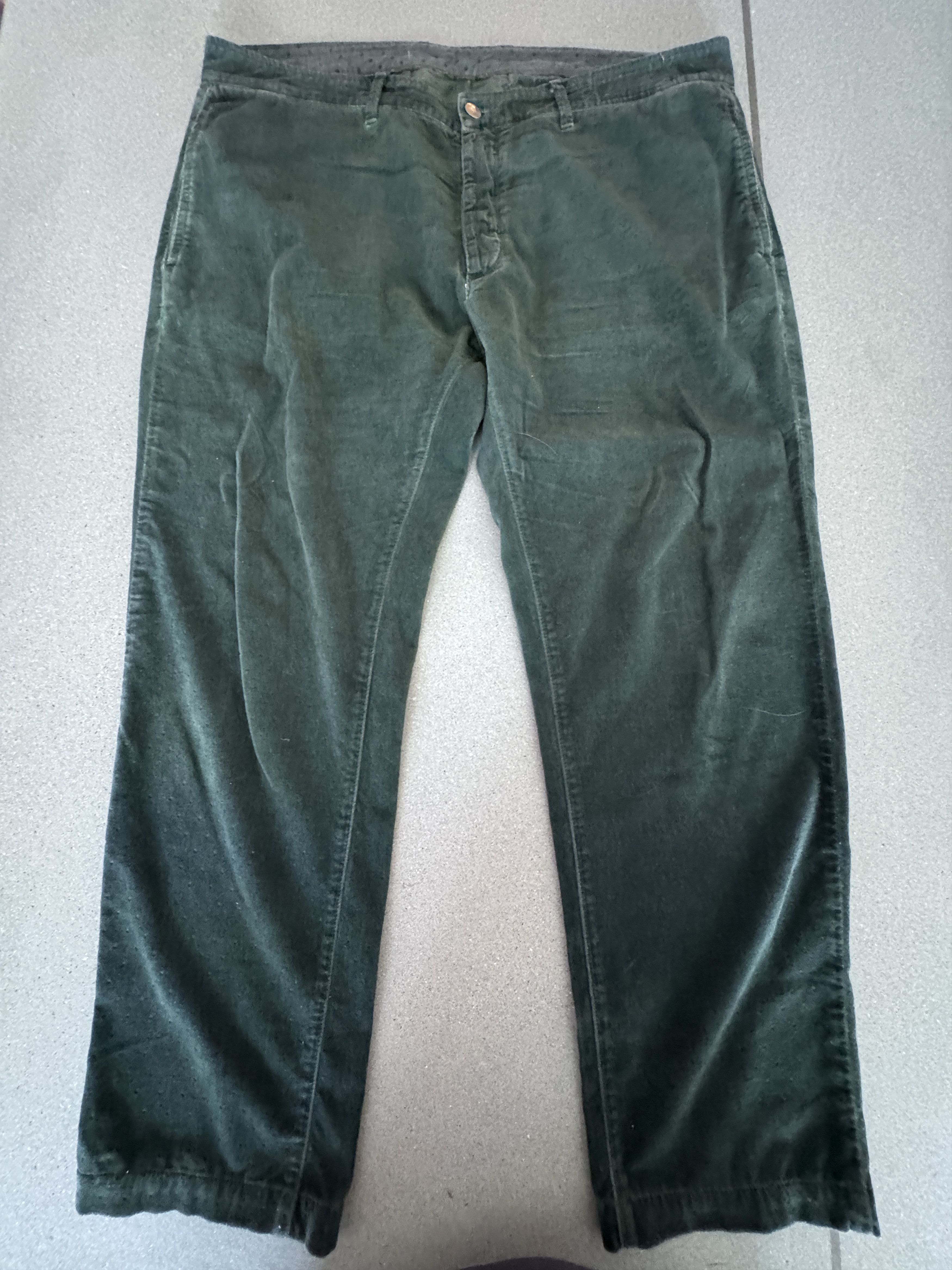 Massimo Alba MASSIMO ALBA - Thick green slacks with yellow dot motif Size US 40 / EU 56 - 1 Thumbnail