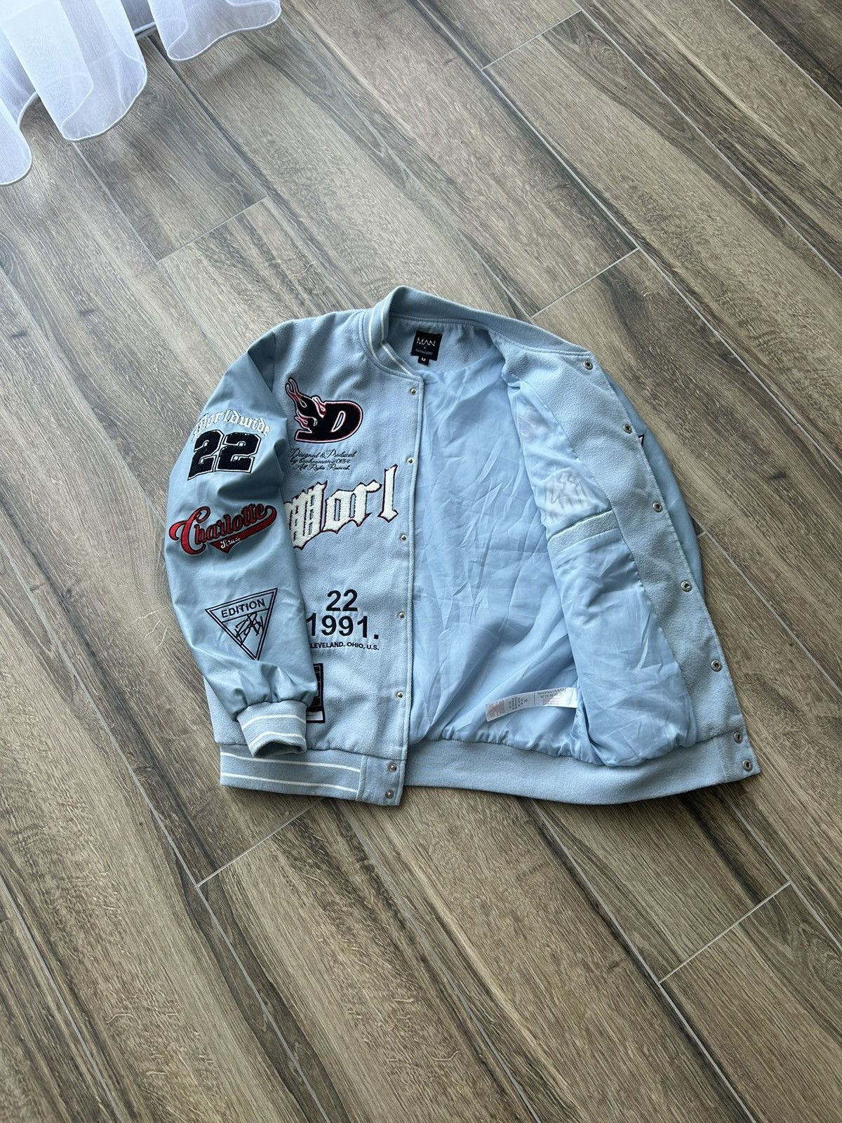 Rap Tees 😍Dababy x Man wilson worldwide varsity jacket mens racing Size US M / EU 48-50 / 2 - 5 Thumbnail