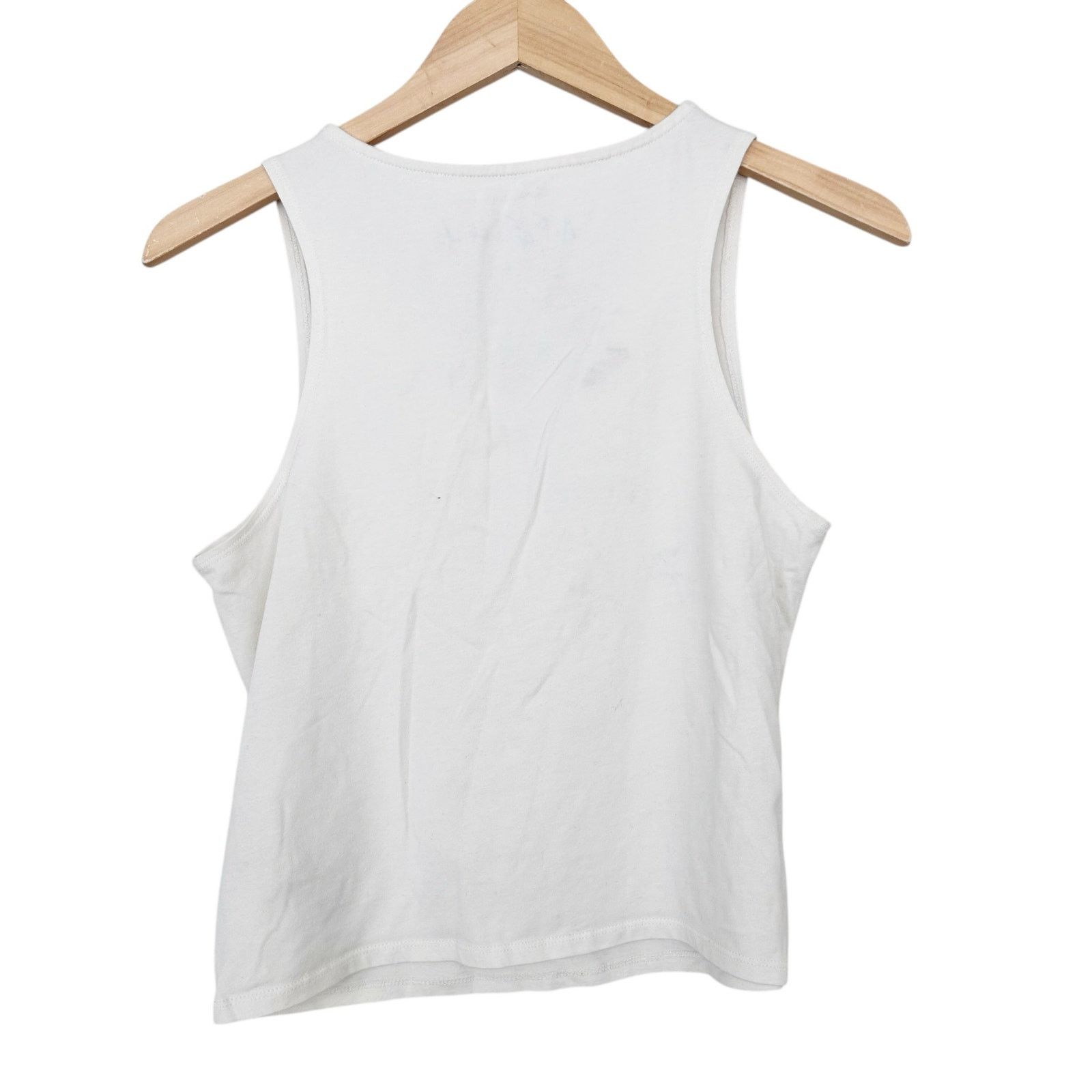 Abercrombie & Fitch Abercrombie A&F Essentials White Lace Front Tank Top Sz L Size L / US 10 / IT 46 - 4 Thumbnail
