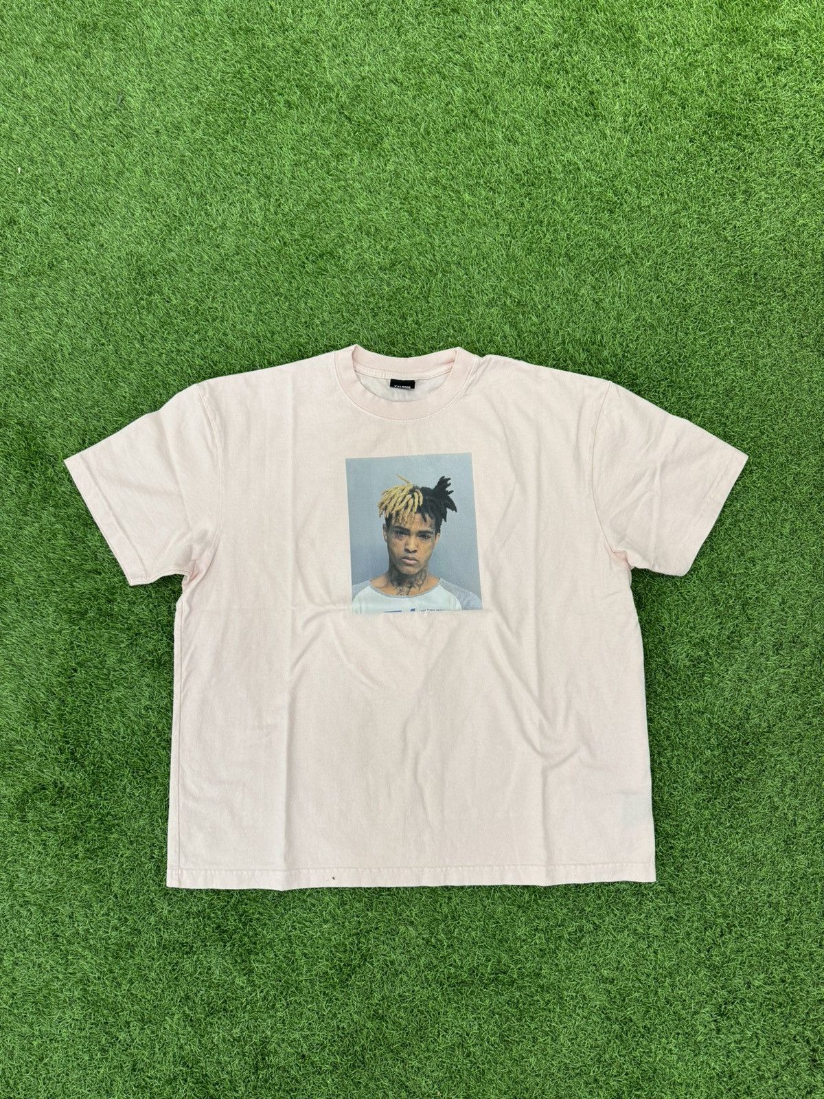 image of Xxxtentacion Pink Revenge Mugshot Tee, Men's (Size 2XL)