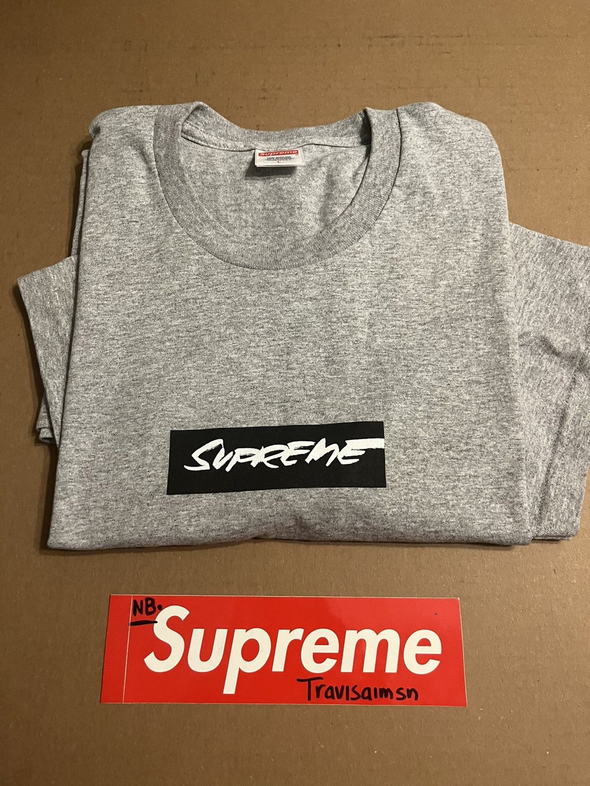 Supreme Grey Box Logo T Shirt | Grailed