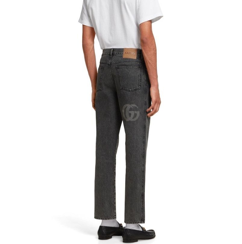 Gucci o1la5ras0626 Slim Fit Denim Pants With Logo in Gray Size US 34 / EU 50 - 3 Thumbnail
